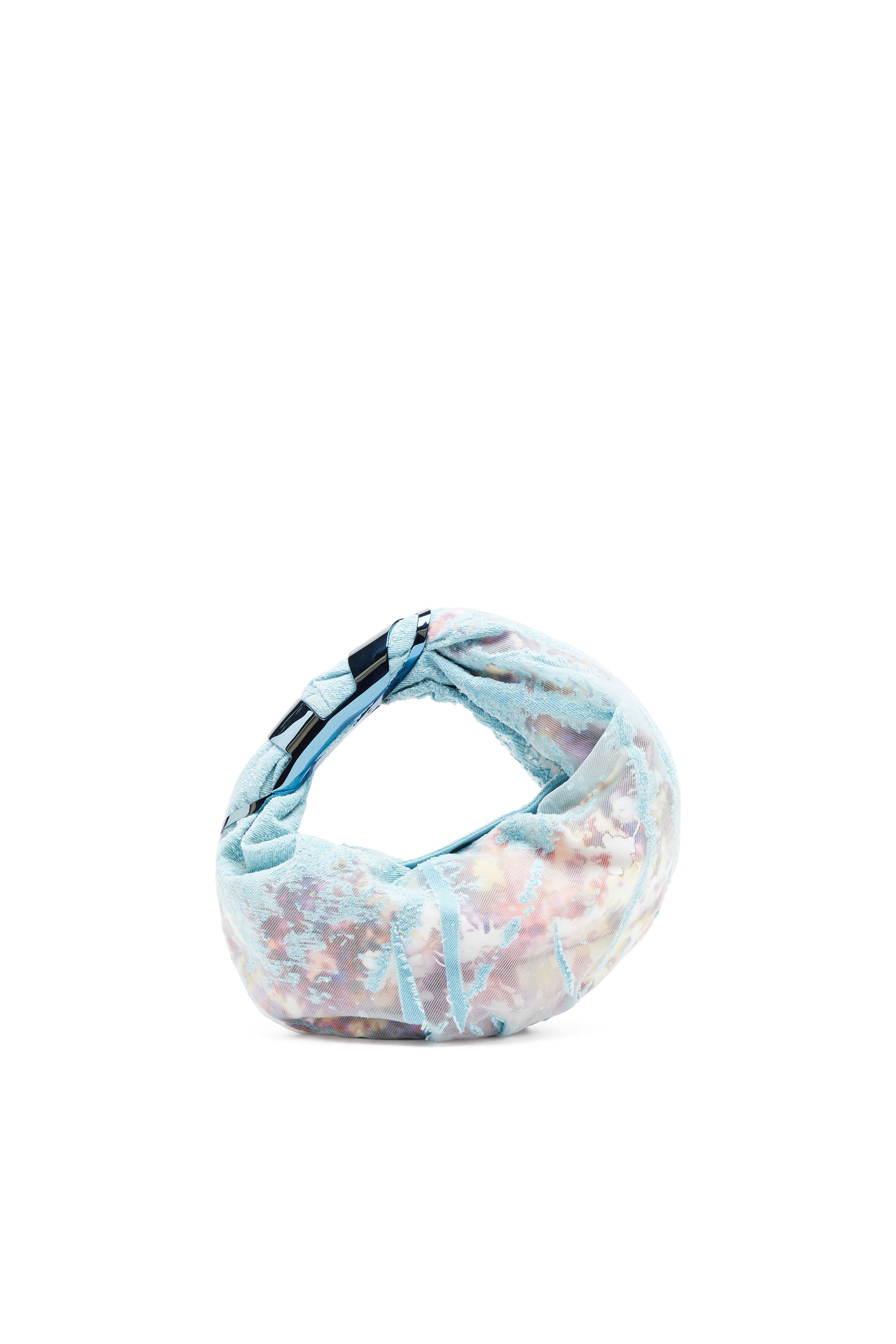 Grab-D S-Hobo bag in flower devoré denim