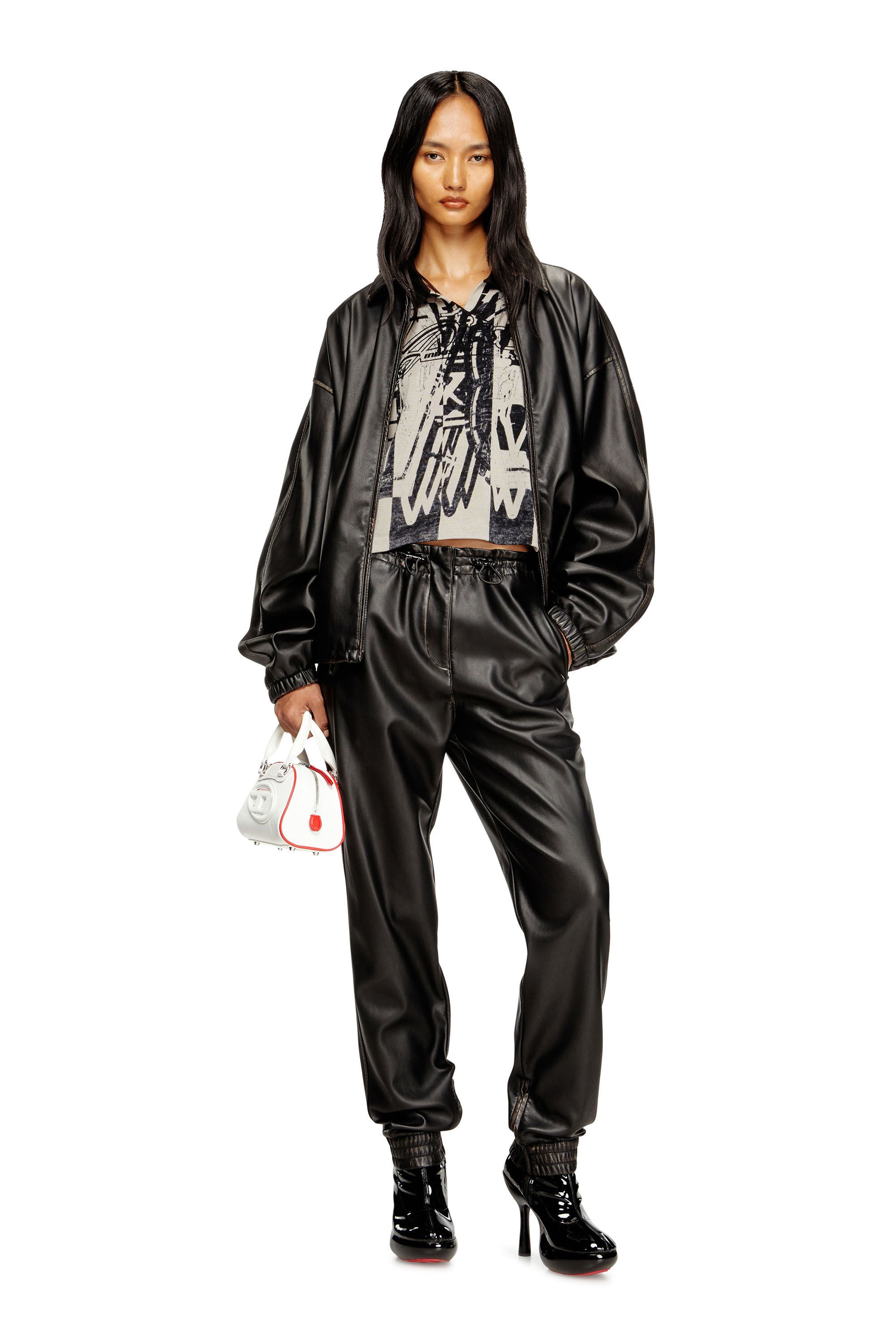 Diesel - J-AKE, Unisex's Jacket in treated technical fabric in Black - 7