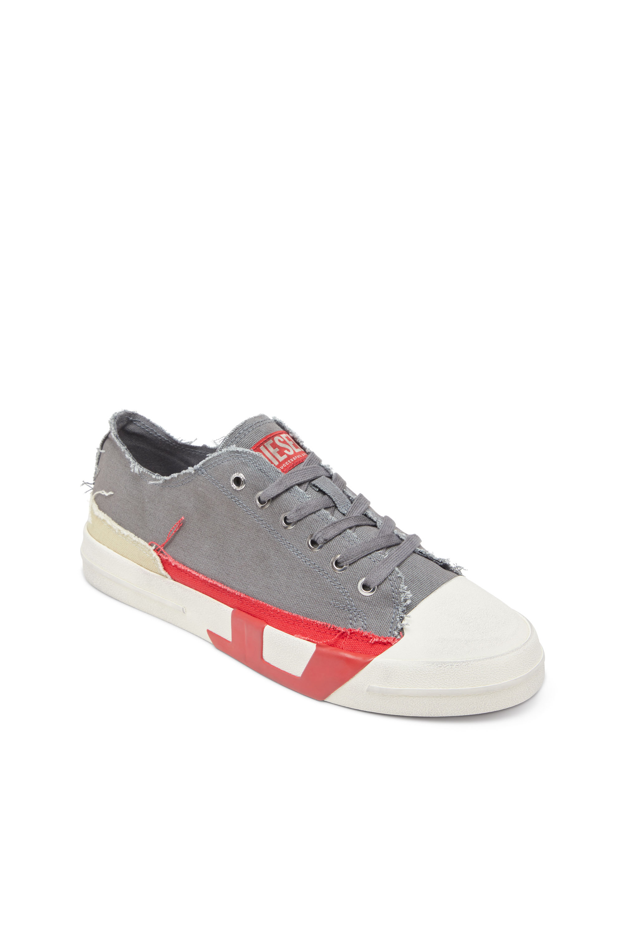 S-D-VERSE LOW, Grey Diesel - S-D-VERSE LOW, Man's S-D-Verse-Dirty-effect canvas sneakers in Grey - 6