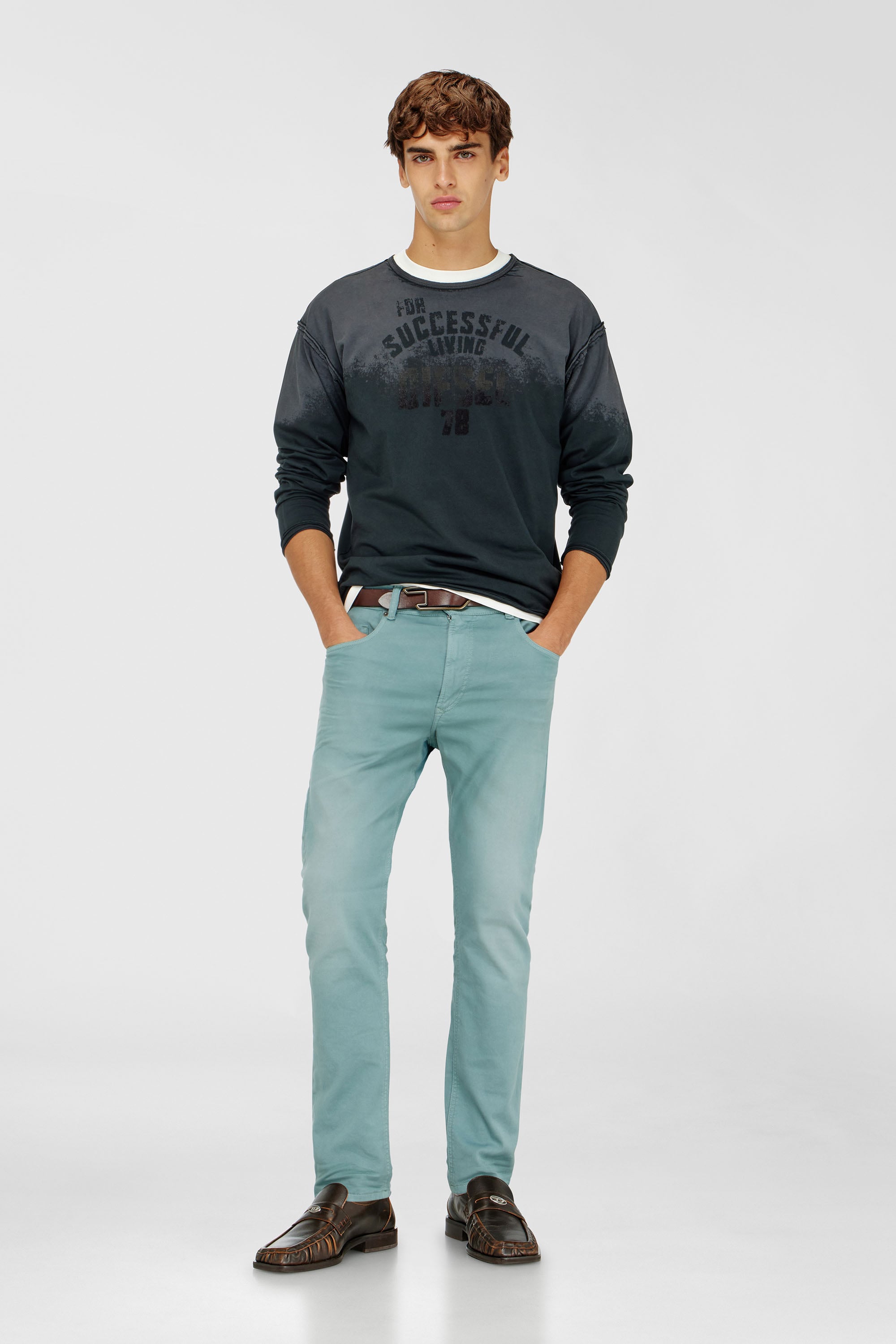 Diesel - Man's Regular 2032 D-Krooley-BW Joggjeans&reg; 0670M, Azure - 2