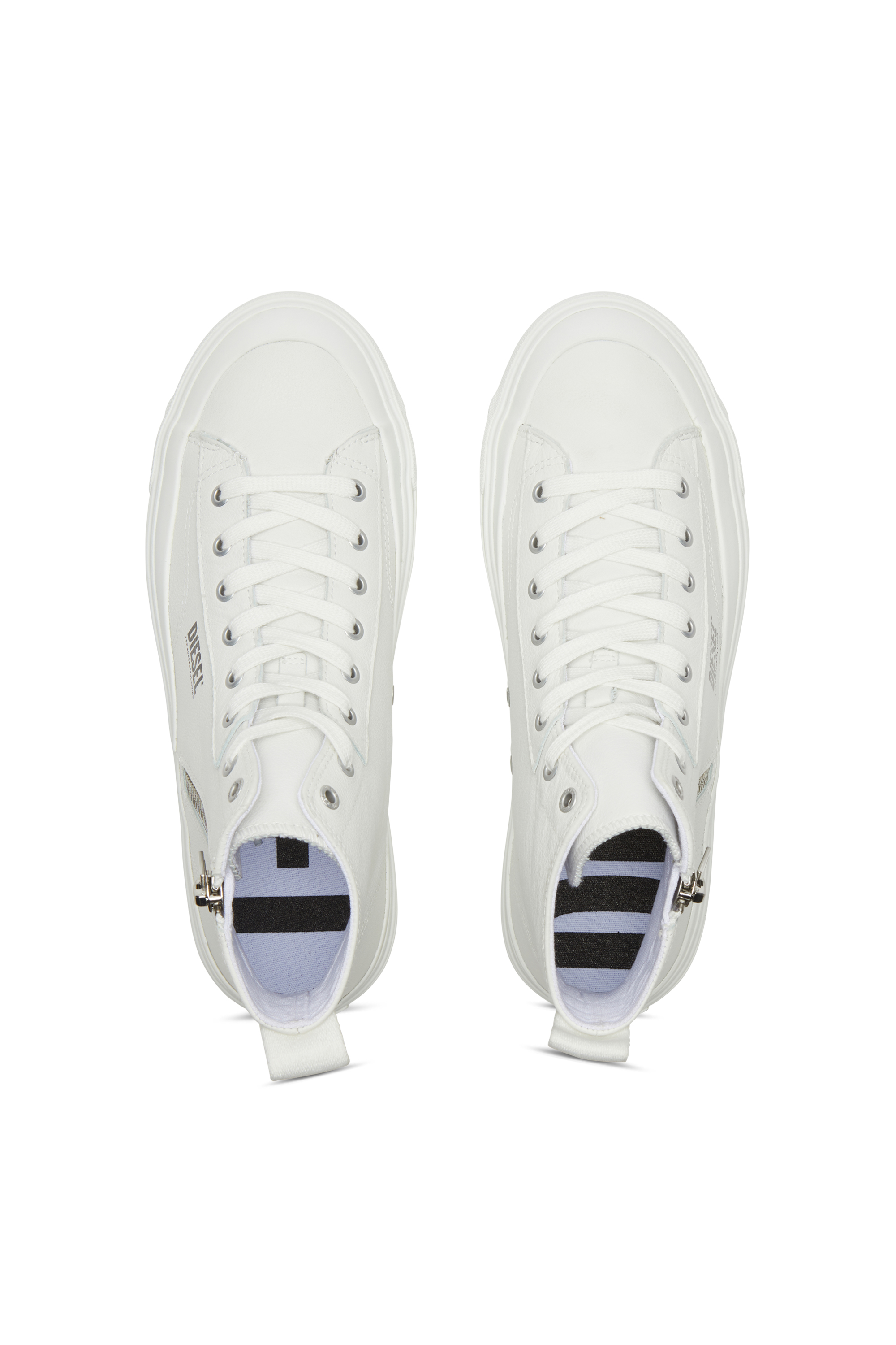 Diesel - S-ATHOS DV MID, Man's S-Athos Dv Mid - High-top sneakers with side zip in White - 5