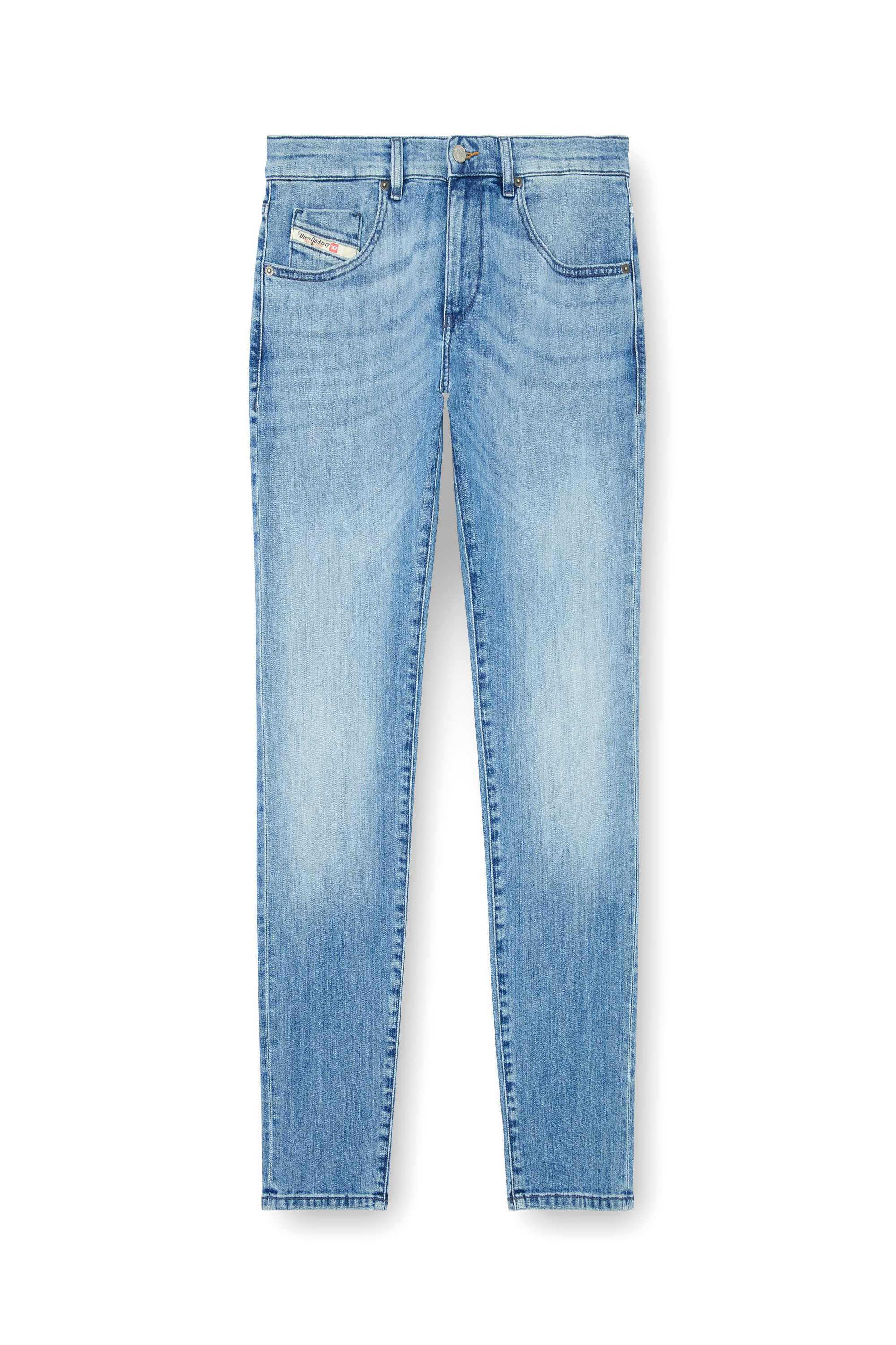 Slim Jeans 2019 D-Strukt 0GRDI, Light Blue Diesel - Man's Slim Jeans 2019 D-Strukt 0GRDI, Light Blue - 2