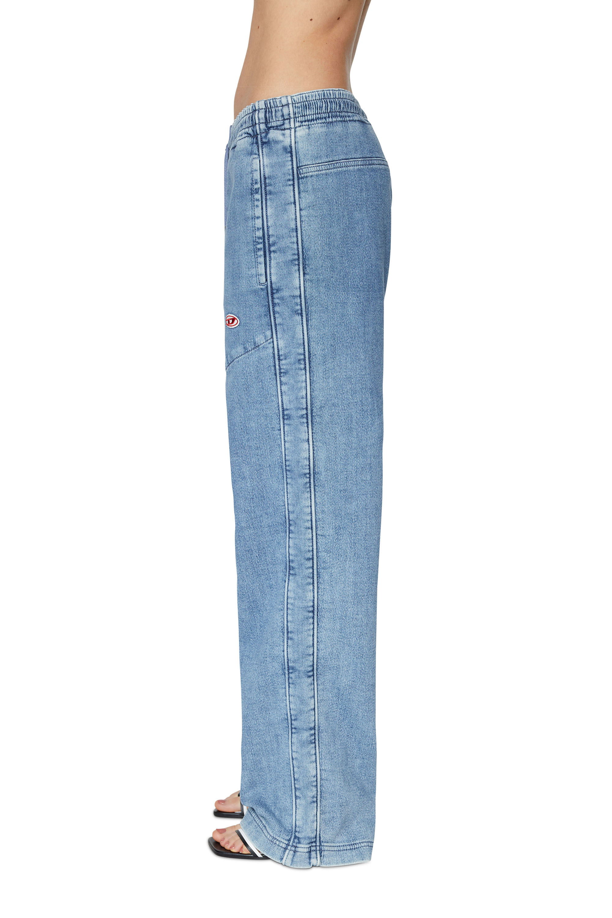 Diesel - Straight D-Martians Track Denim 09D01, Light Blue - Image 4
