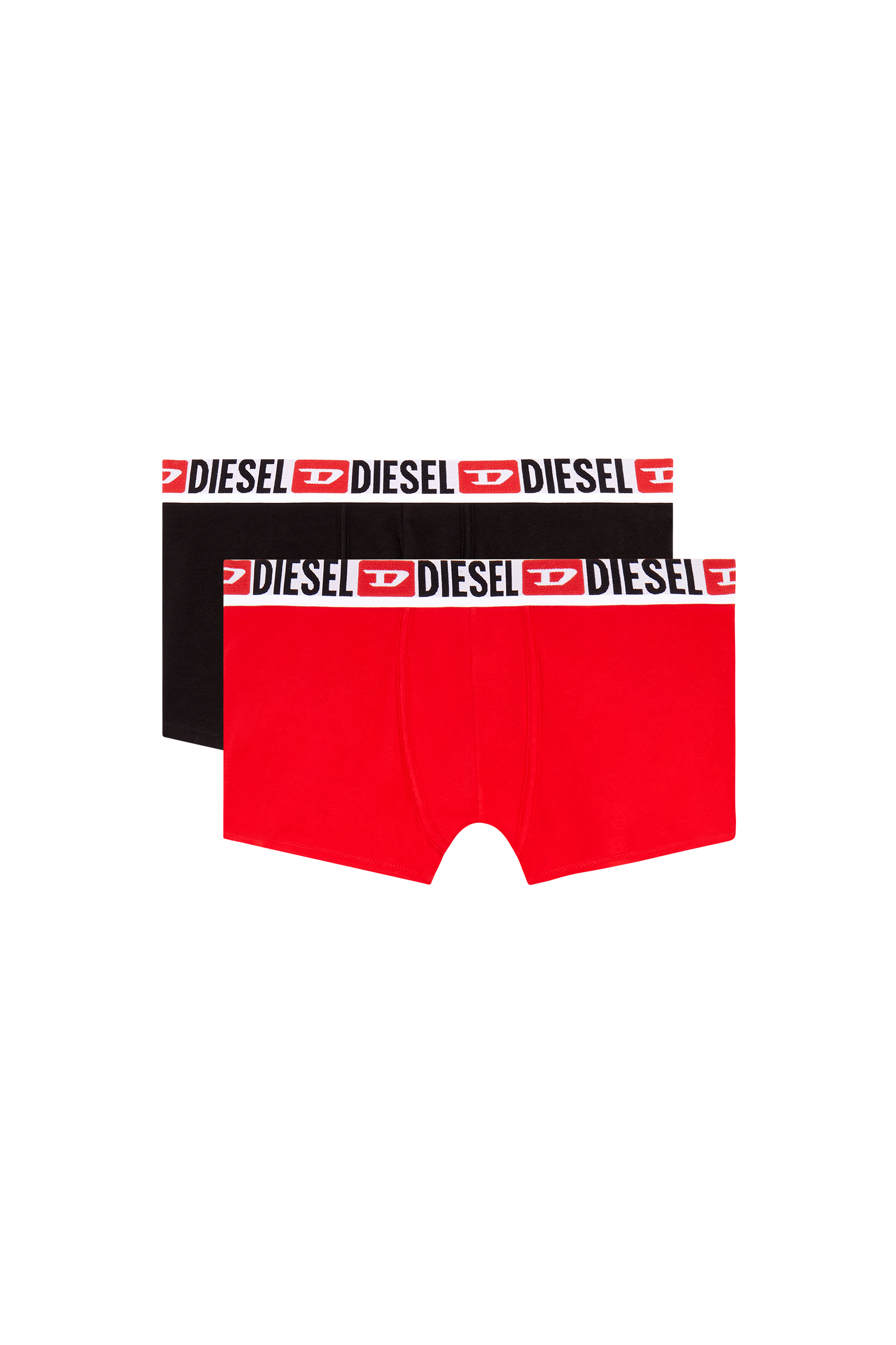 Diesel - UMBX-DAMIENTWOPACK, Man's Two-pack of boxer briefs in Red/Black - 1