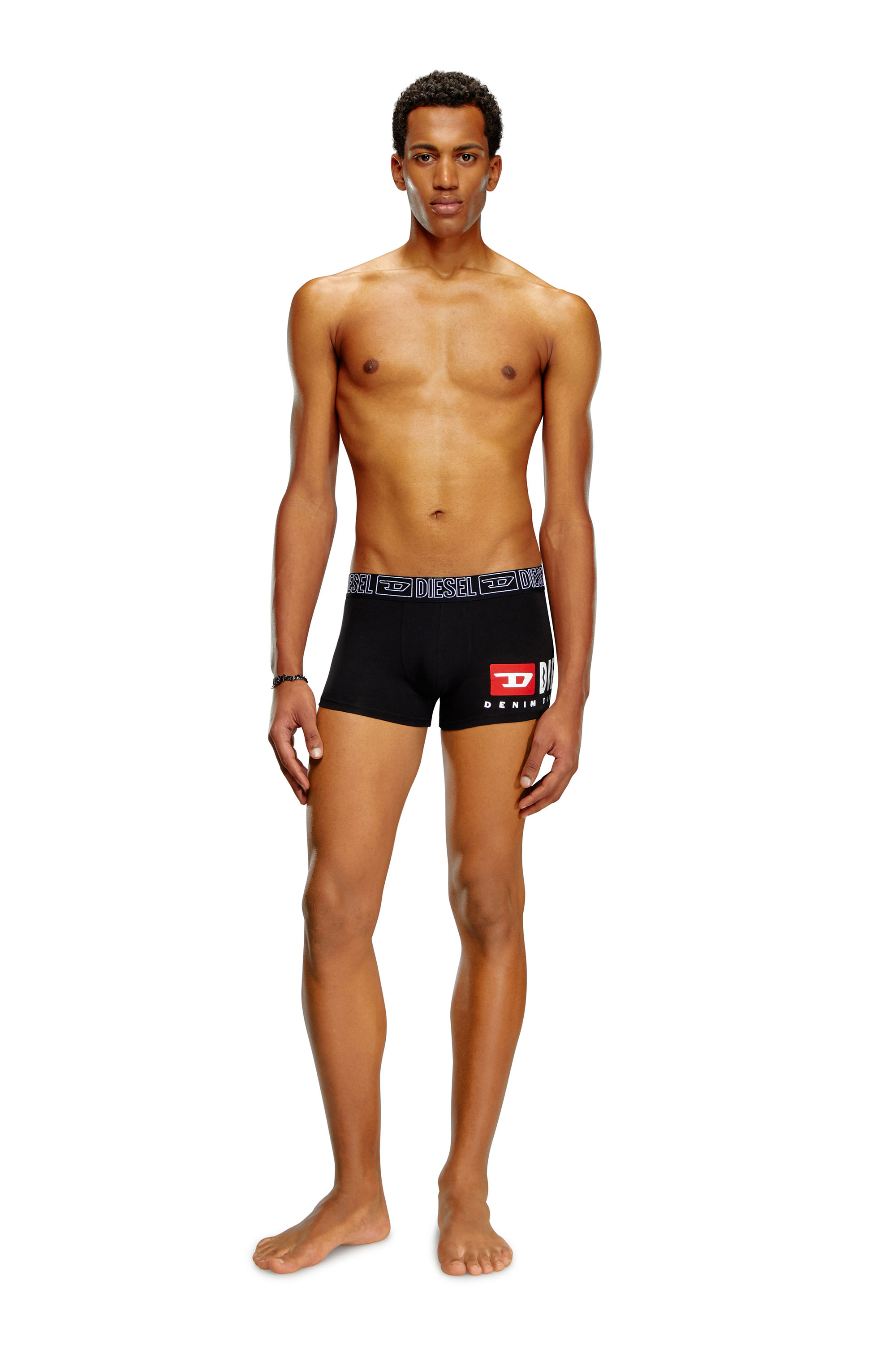 Boxer briefs with logo outline waist