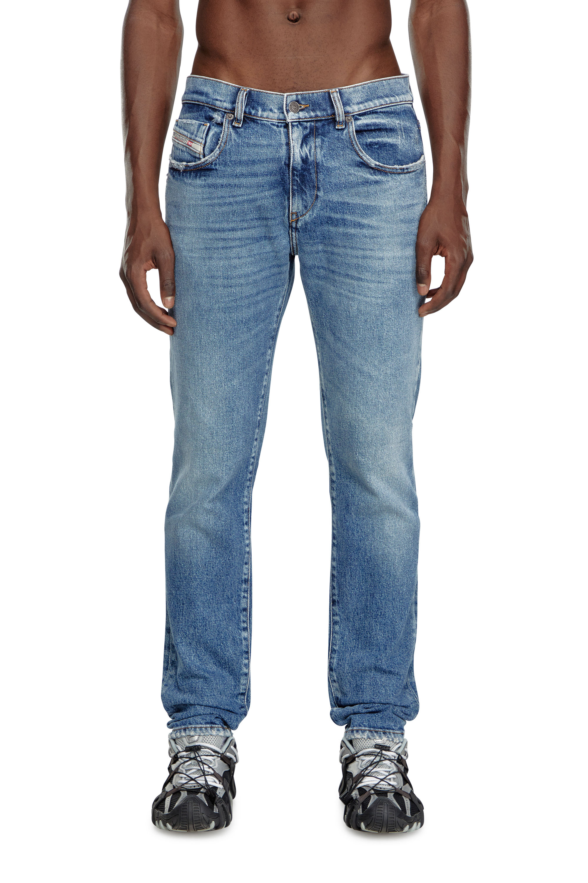 Diesel - Man Slim Jeans 2019 D-Strukt 09F16, Medium blue - Image 2