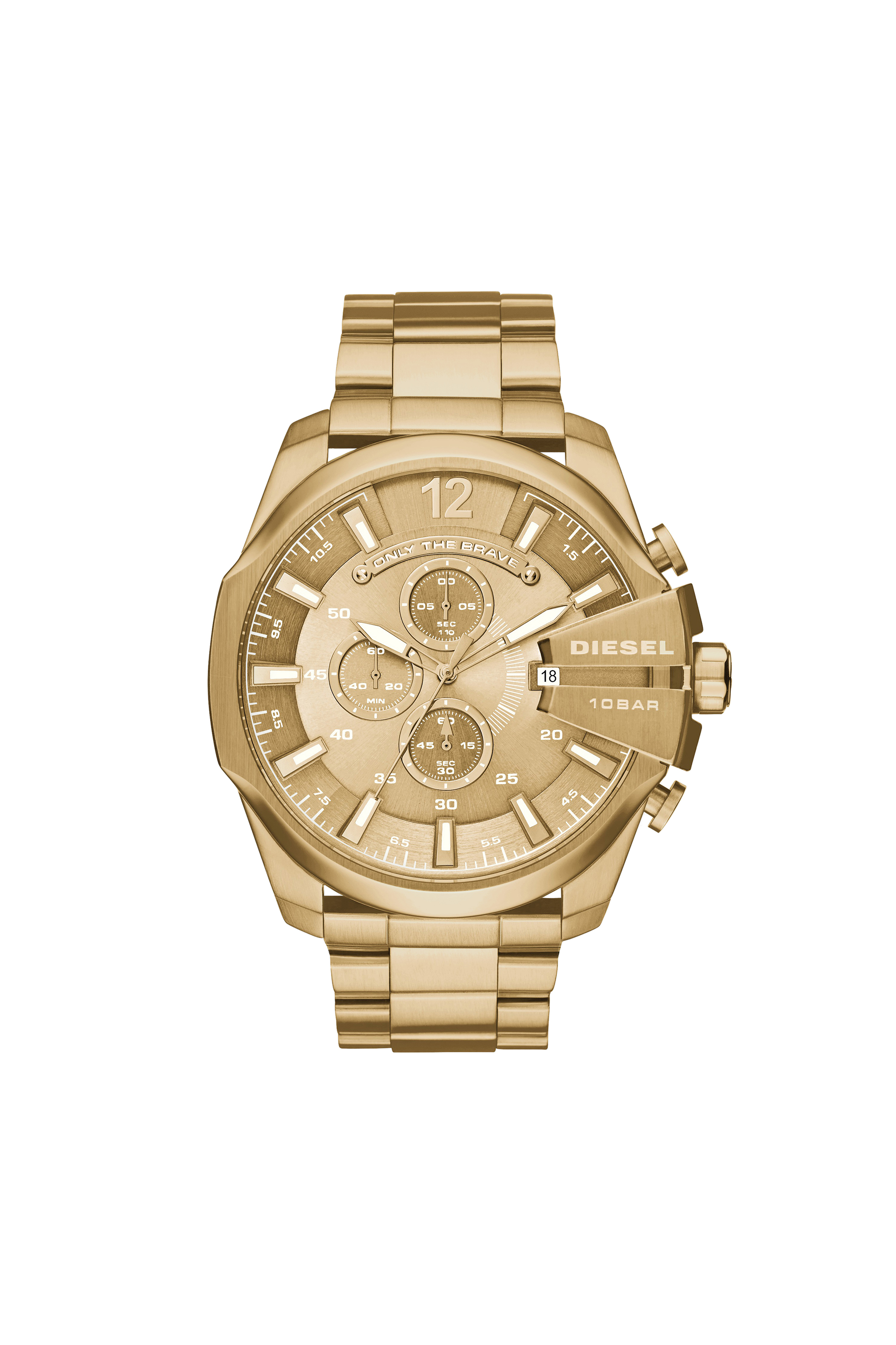 Diesel - DZ4360 MEGA CHIEF, Man's Gold-tone watch in Gold - 1