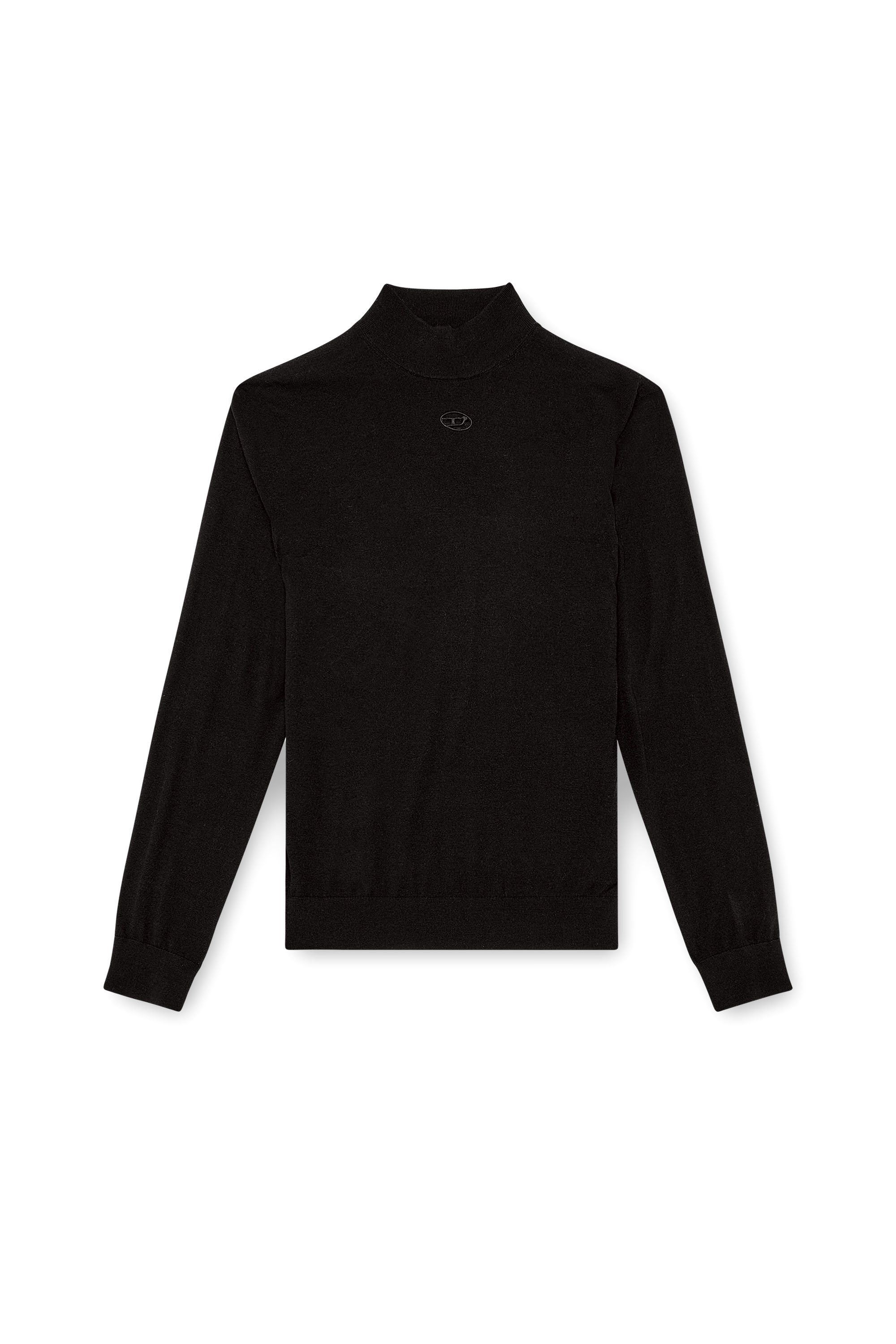 Diesel - K-GIL, Man's Wool turtleneck jumper in Black - 2