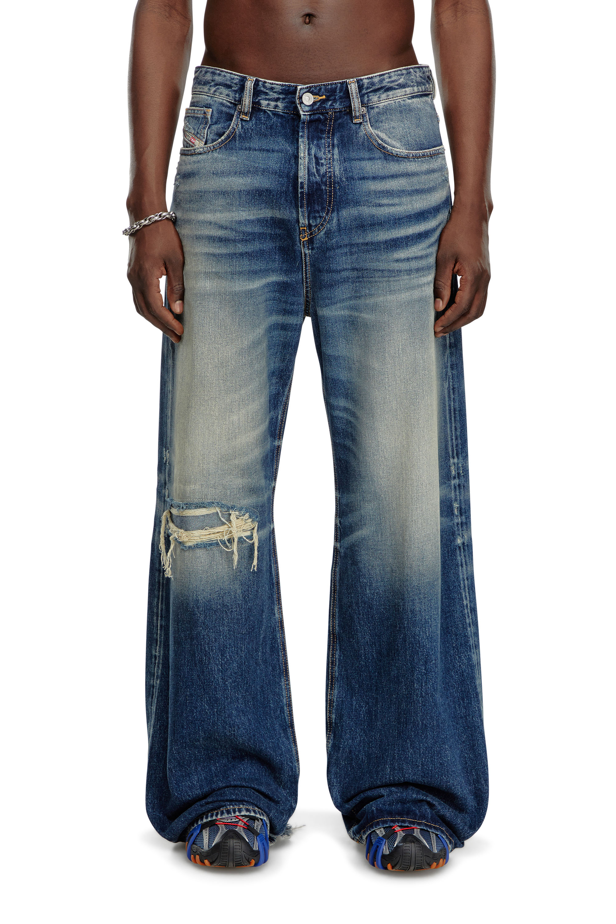 Diesel - Man's Relaxed Jeans D-Rise 09J95, Dark Blue - 1