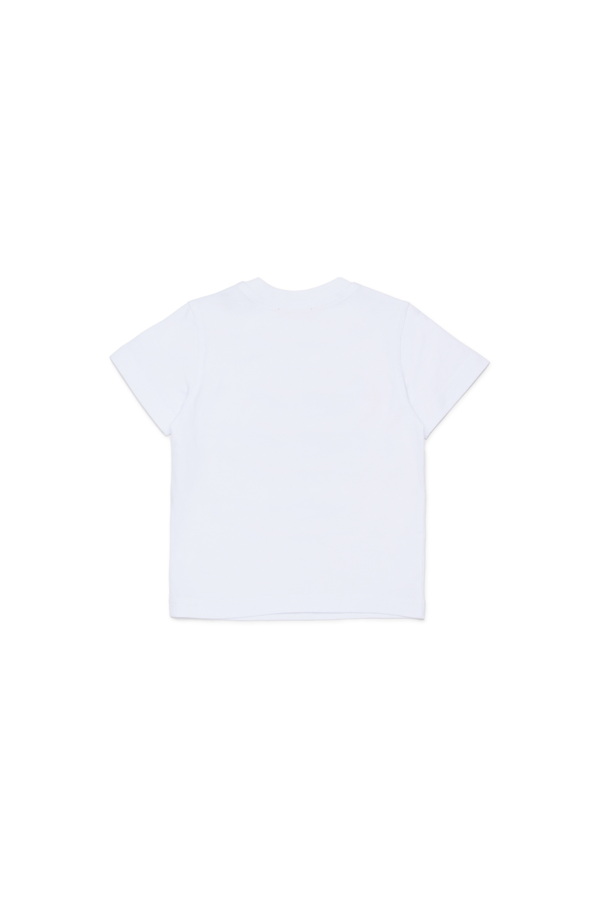 Diesel - TVALEB, Man's Cotton T-shirt with shadow logo in White - 2