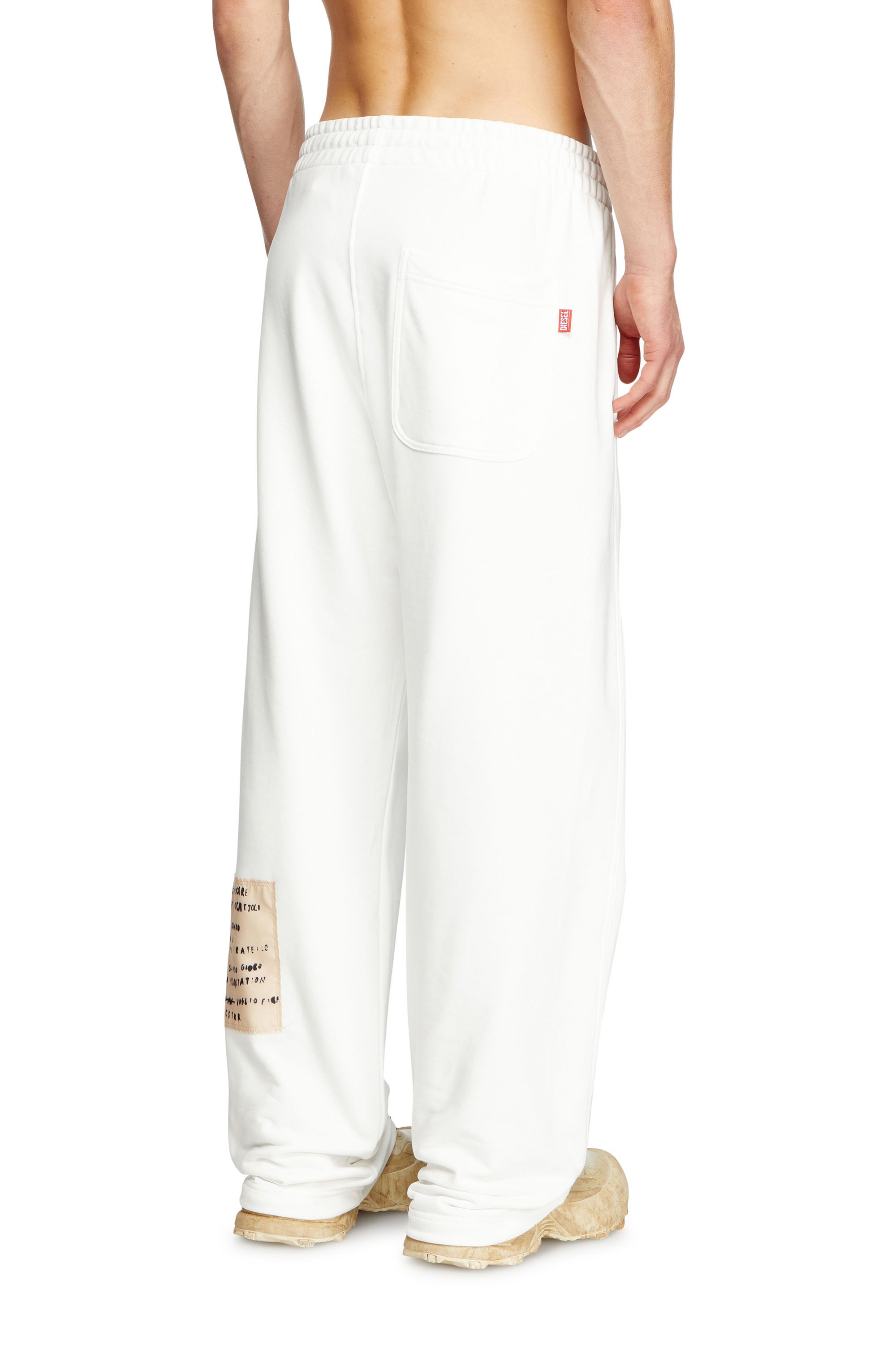 Diesel - P-MARTYANS-DD, Unisex's Track pants with tattoo patches in White - 3