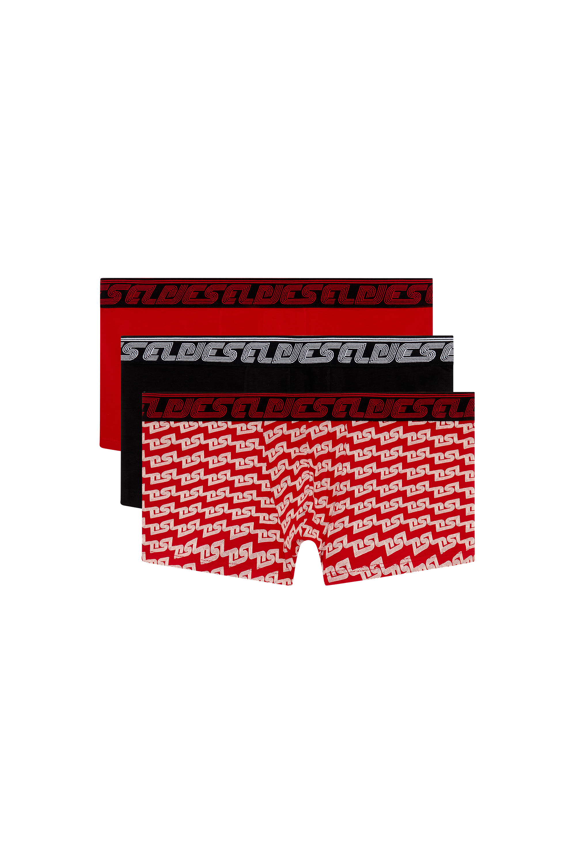 Three-pack boxer briefs plain and DSL-print