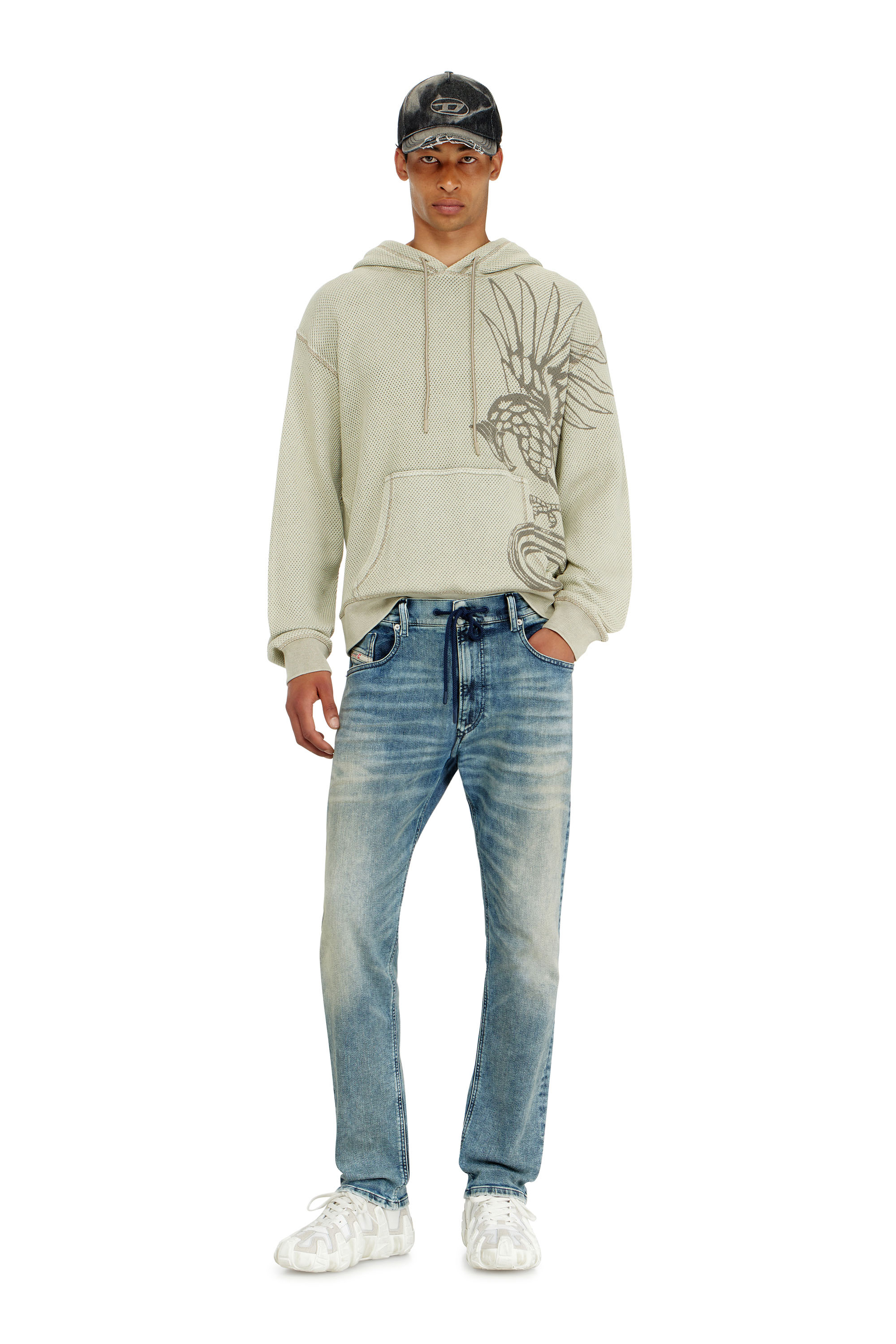 Diesel - Man's Regular 2032 D-Krooley Joggjeans&reg; 09N63, Light Blue - 1