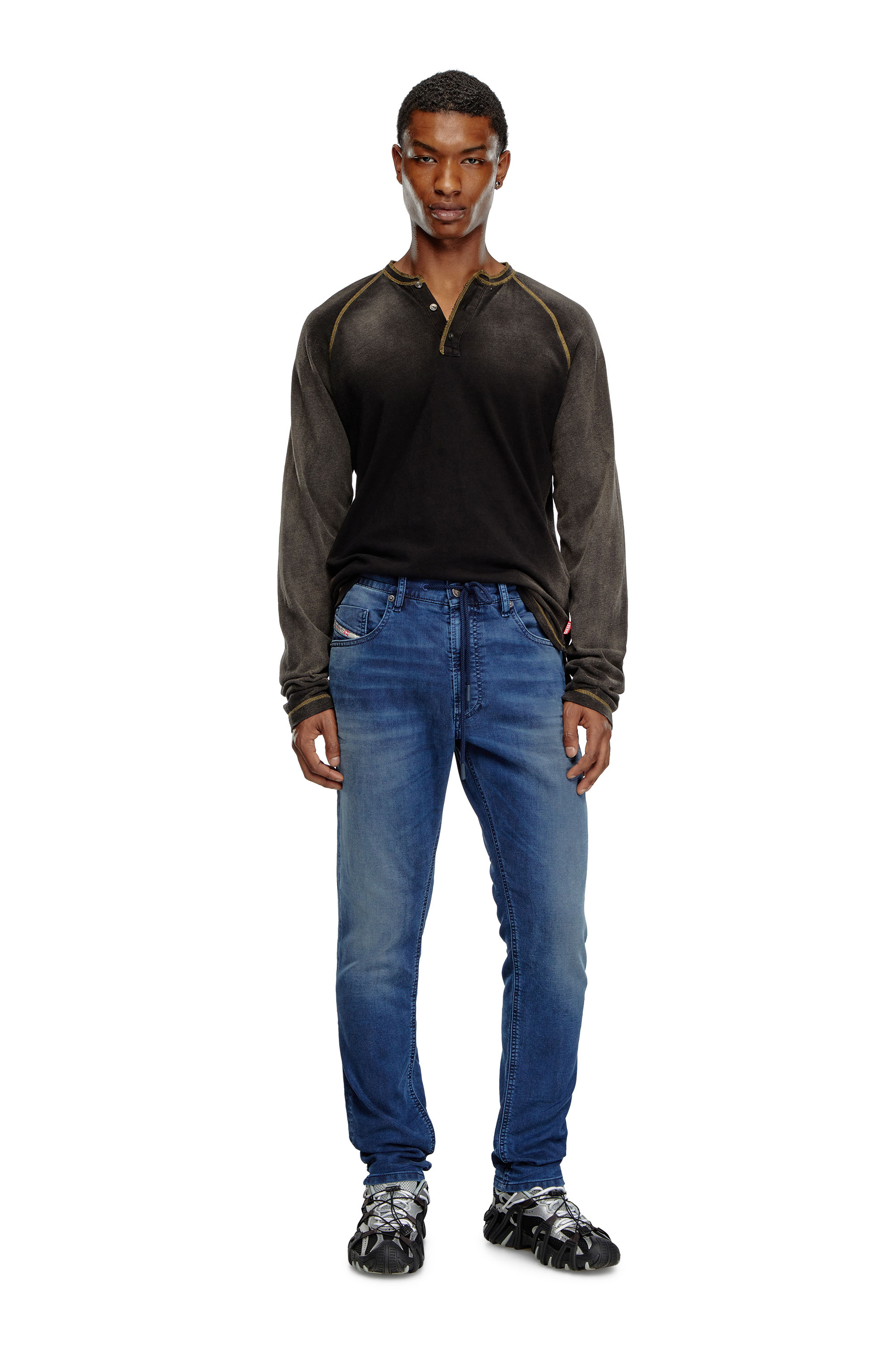 Diesel - Man Tapered 2030 D-Krooley Joggjeans® 068LX, Dark Blue - Image 2