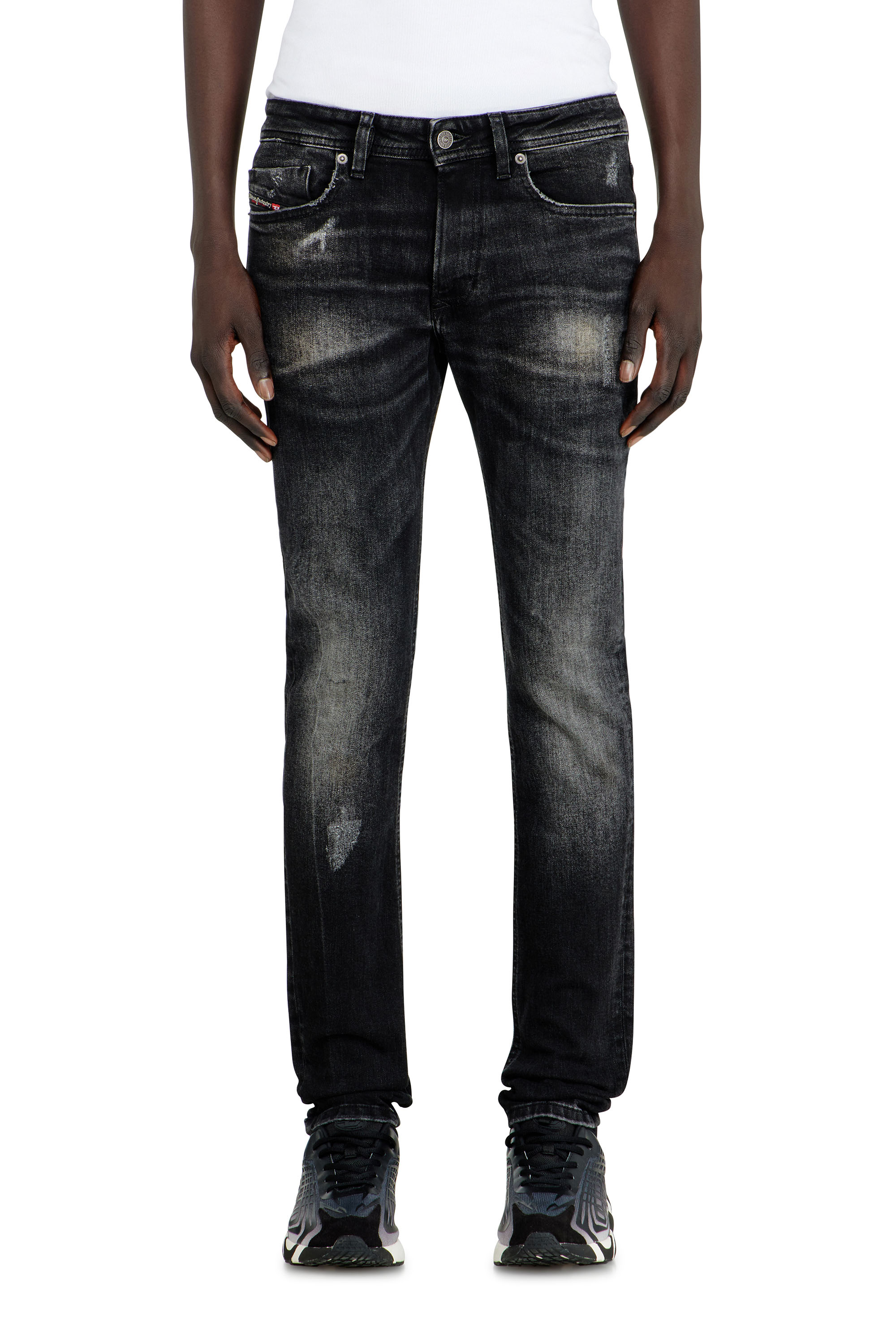 Diesel - Man's Skinny Jeans 1979 Sleenker 0DBDP, Black/Dark grey - 1