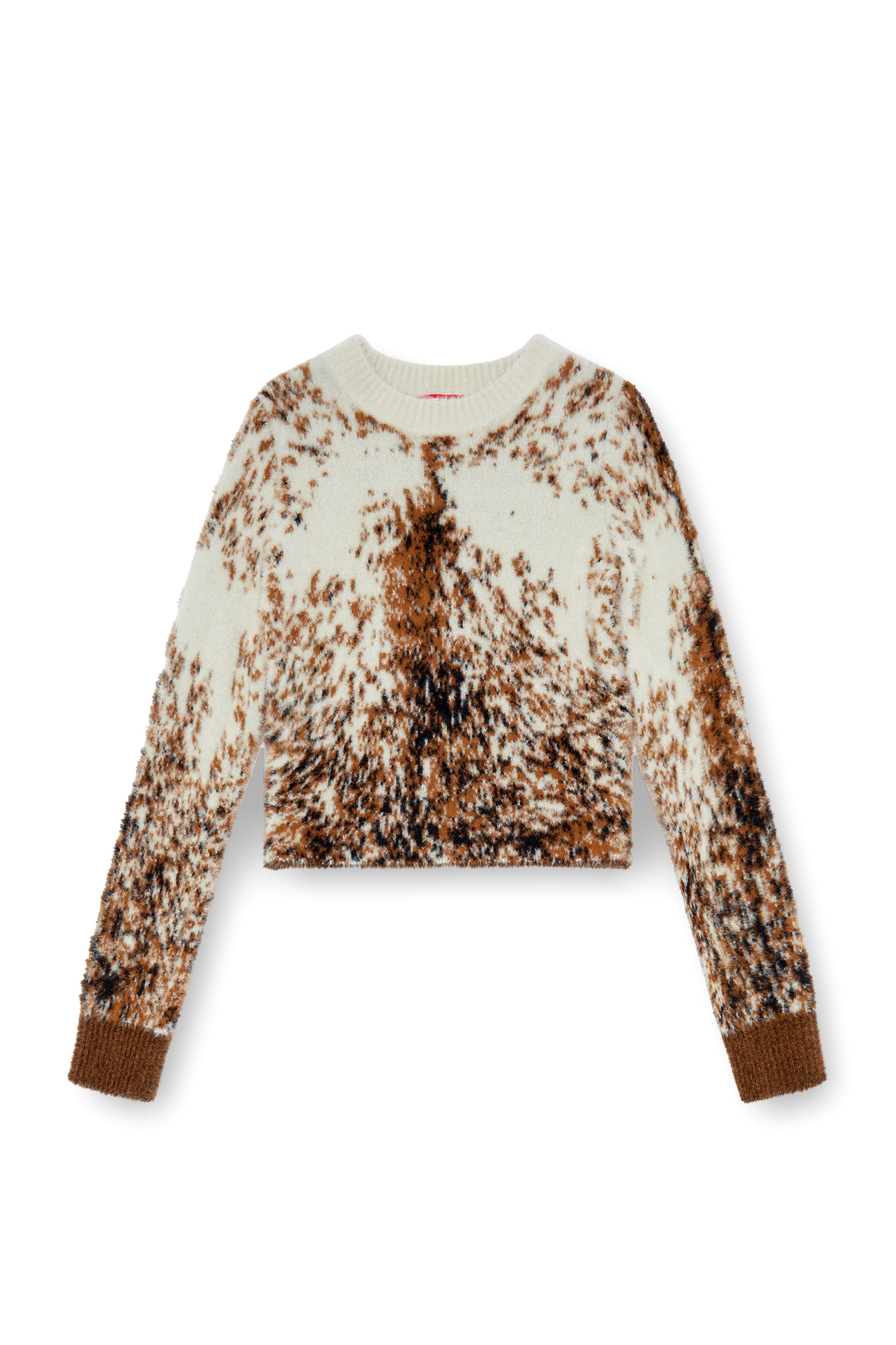 Diesel - M-UCCA, Woman's Jumper with animal hide effect in Brown - 5