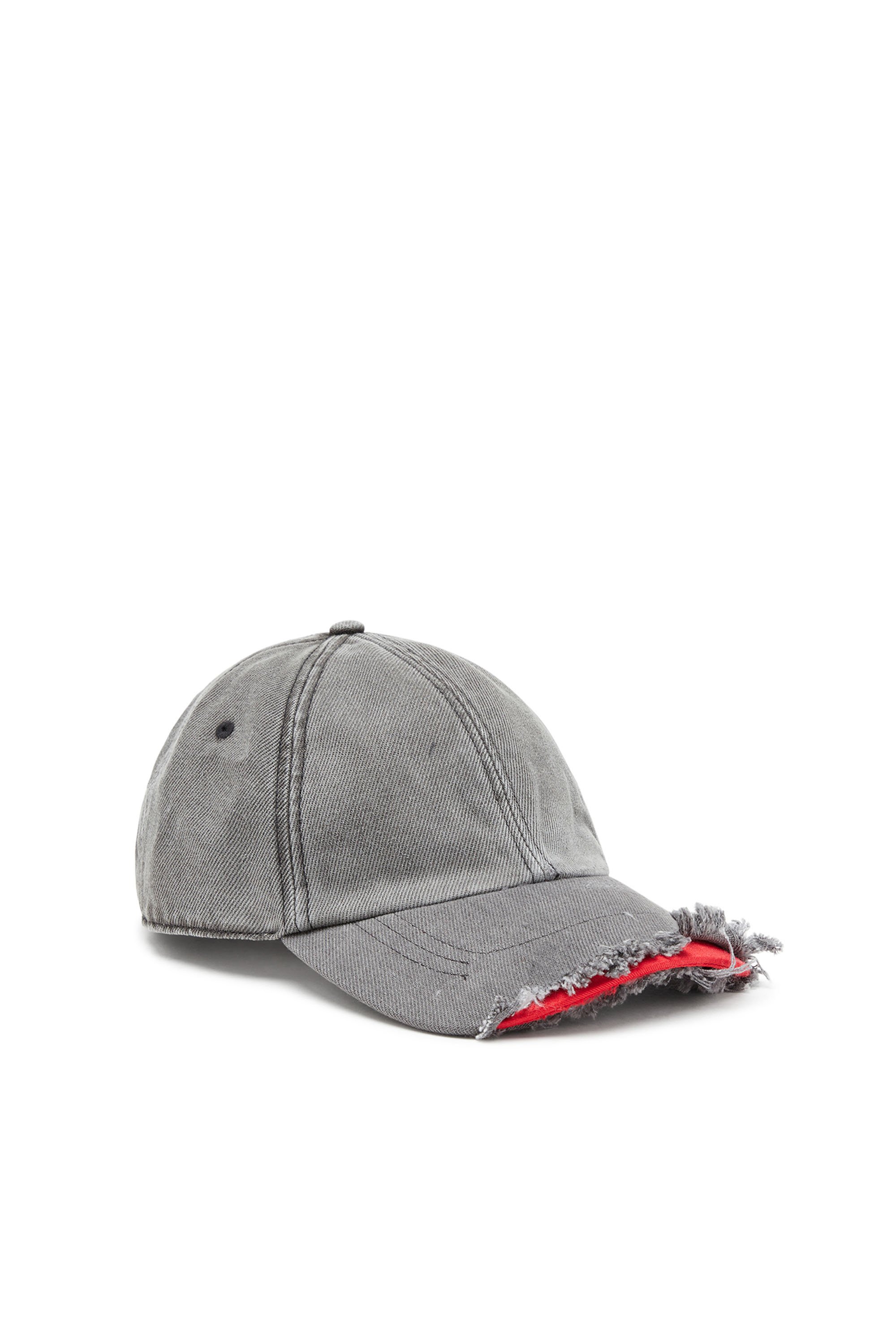 Baseball cap with destroyed peak