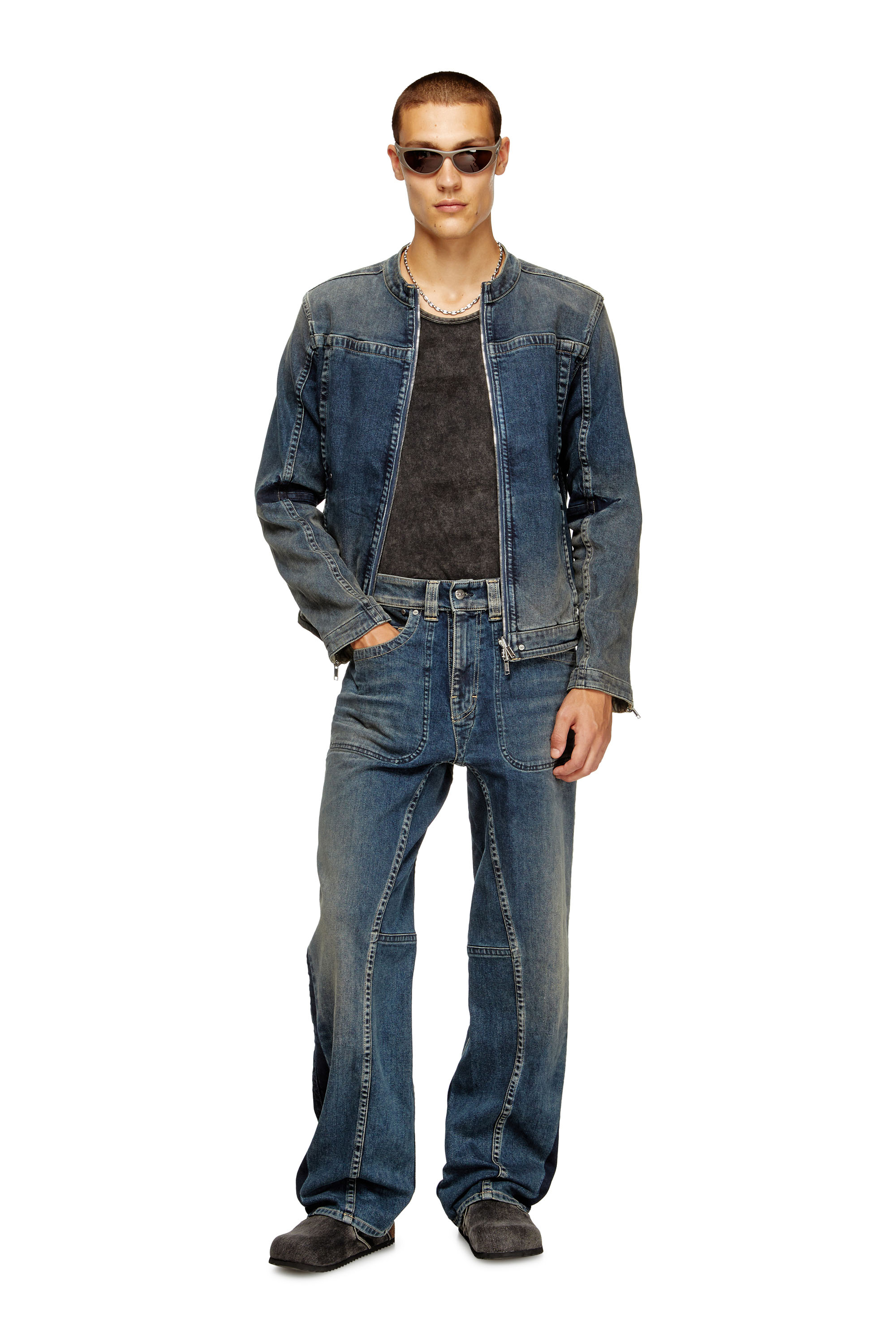 Diesel - Man's Relaxed Jeans 2001 D-Macro 09J06, Medium blue - 1