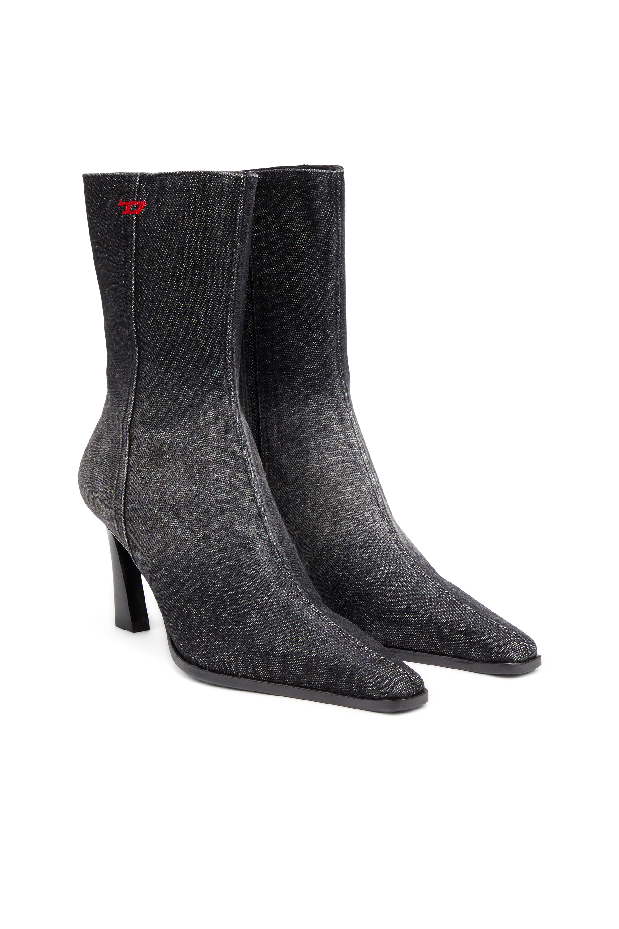 Diesel - D-ALLAS BT, Woman's D-Allas-Ankle boot in washed denim in Black - 2