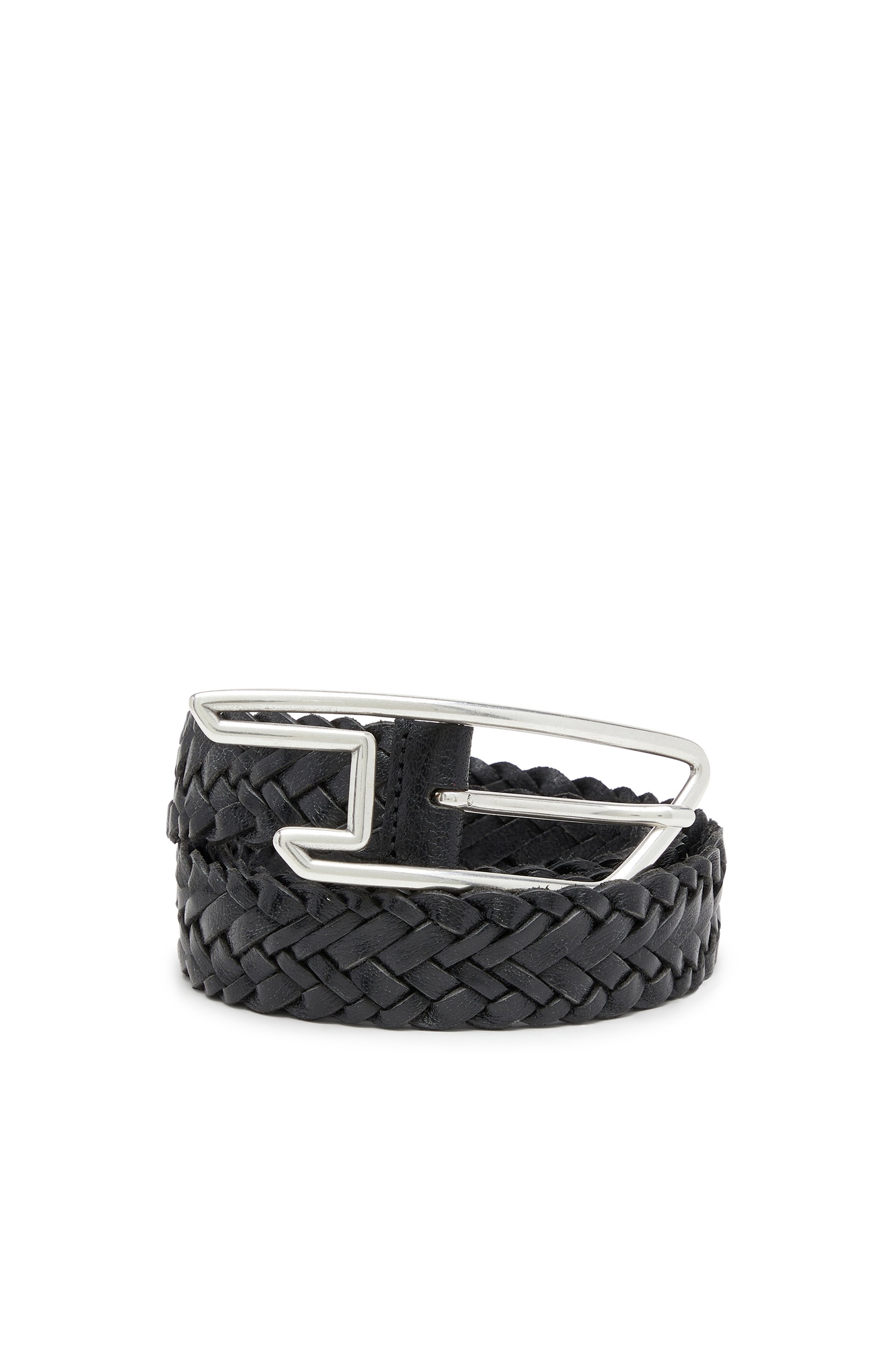 Diesel - B-D LINE 30 BRAIDERED, Unisex's 3cm belt in braided leather in Black - 3