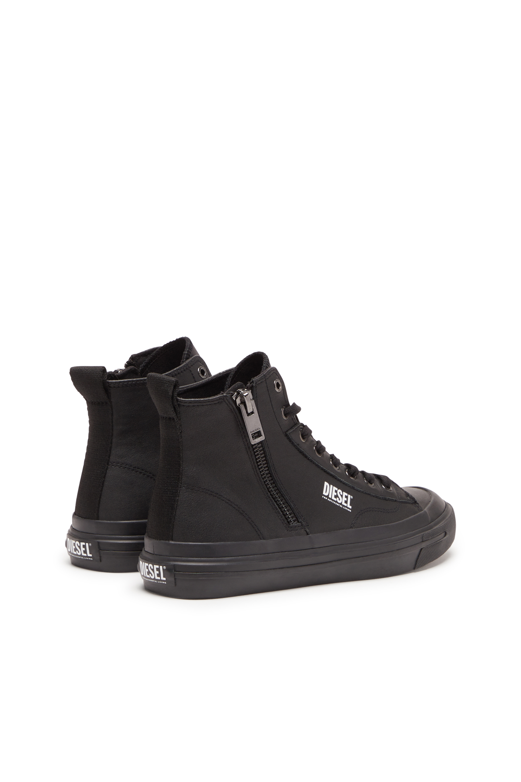 Diesel - S-ATHOS DV MID, Man's S-Athos Dv Mid - High-top sneakers with side zip in Black - 3