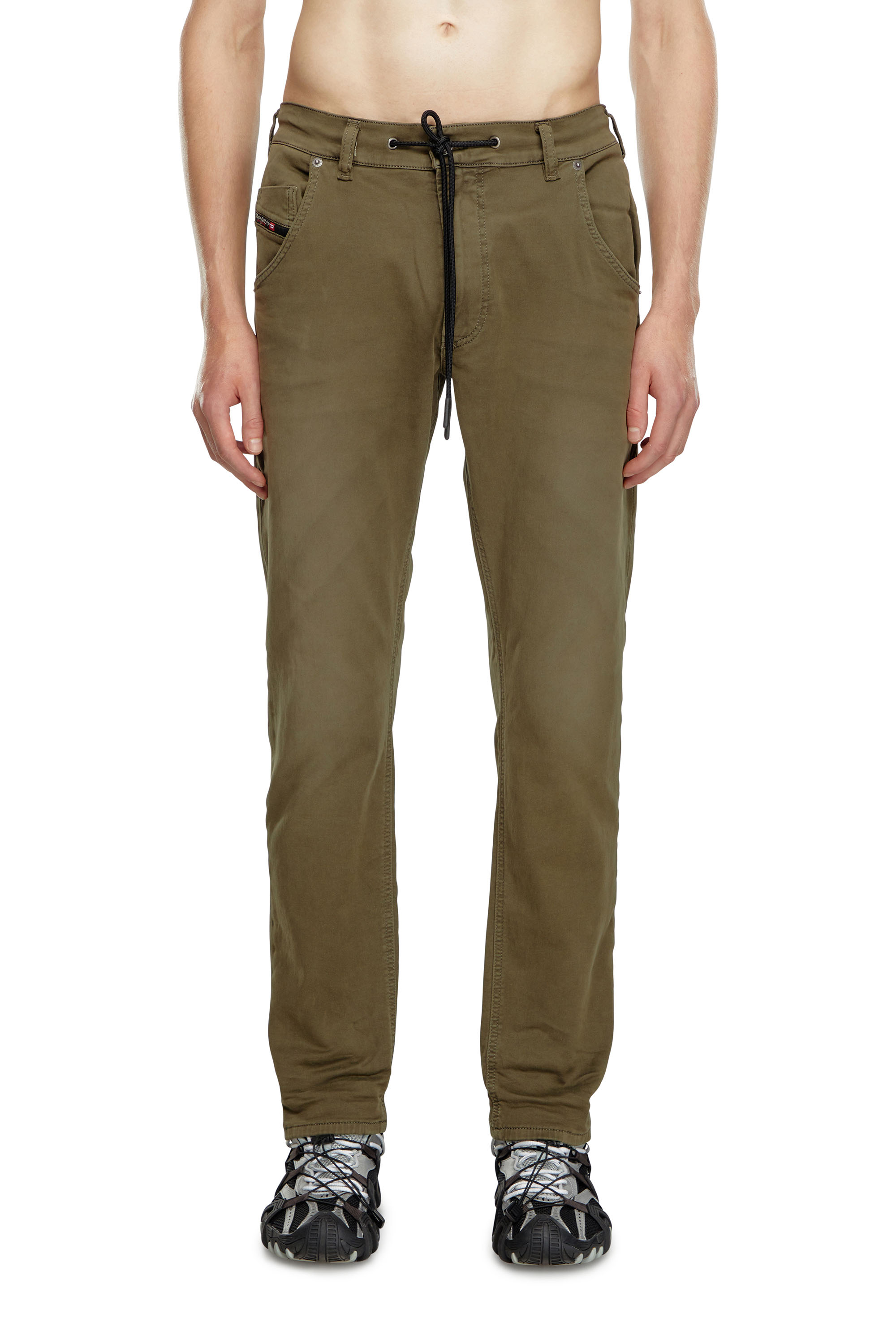 Diesel - Man's Tapered 2030 D-Krooley Joggjeans® 0670M, Military Green - 1