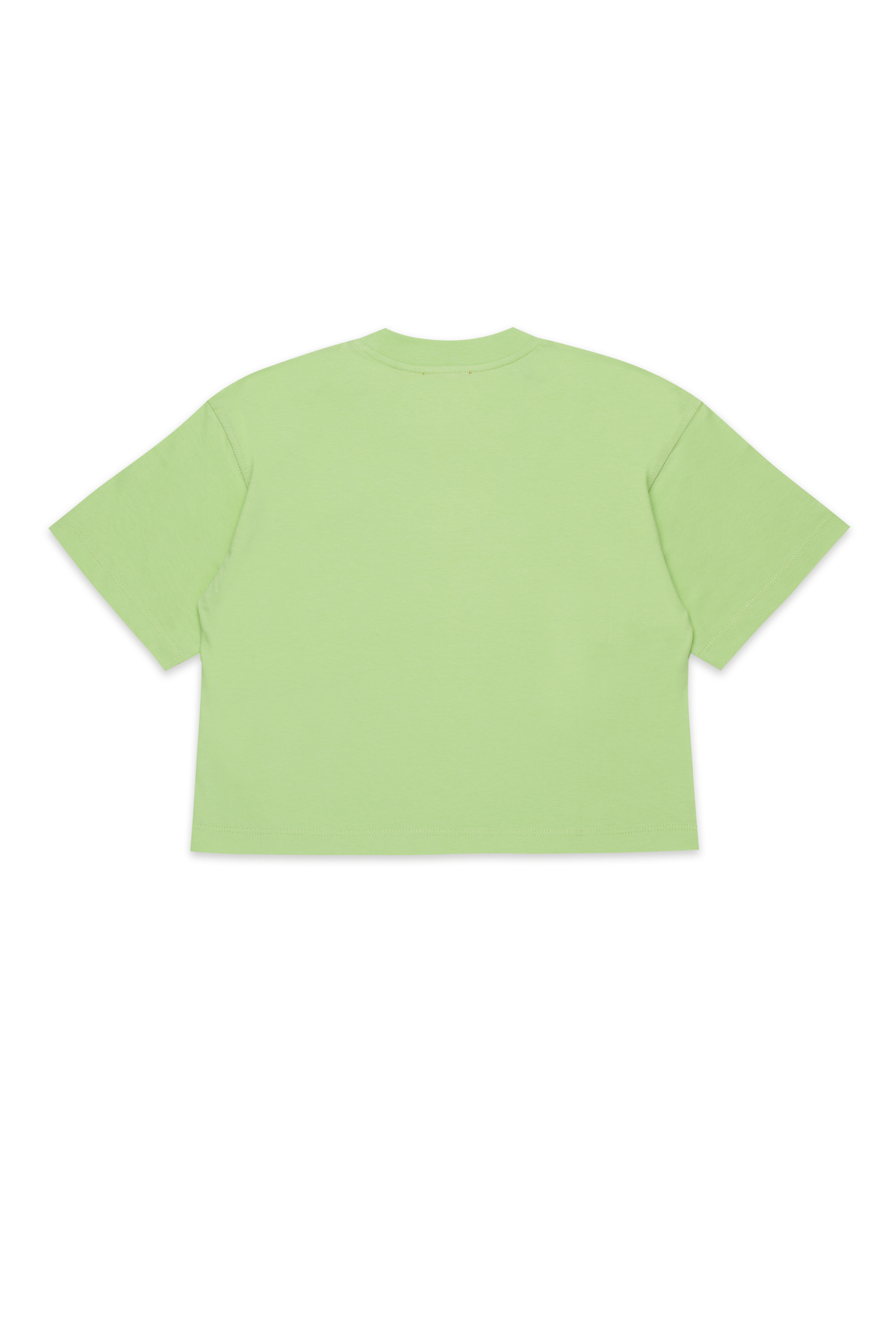 Diesel - TIXAN, Woman's Cotton T-shirt with central logo in Green - 2