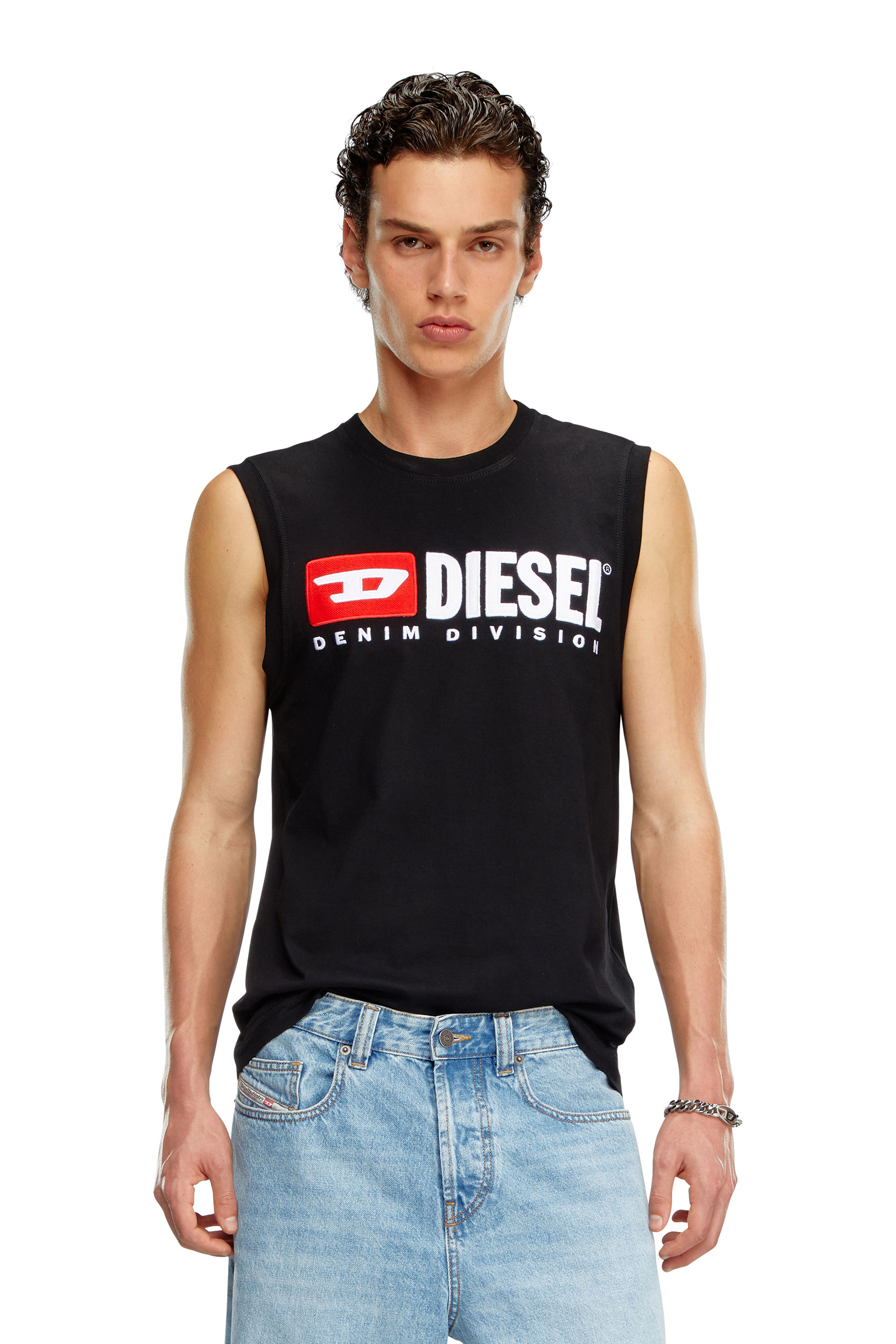 Tank top with chest logo print