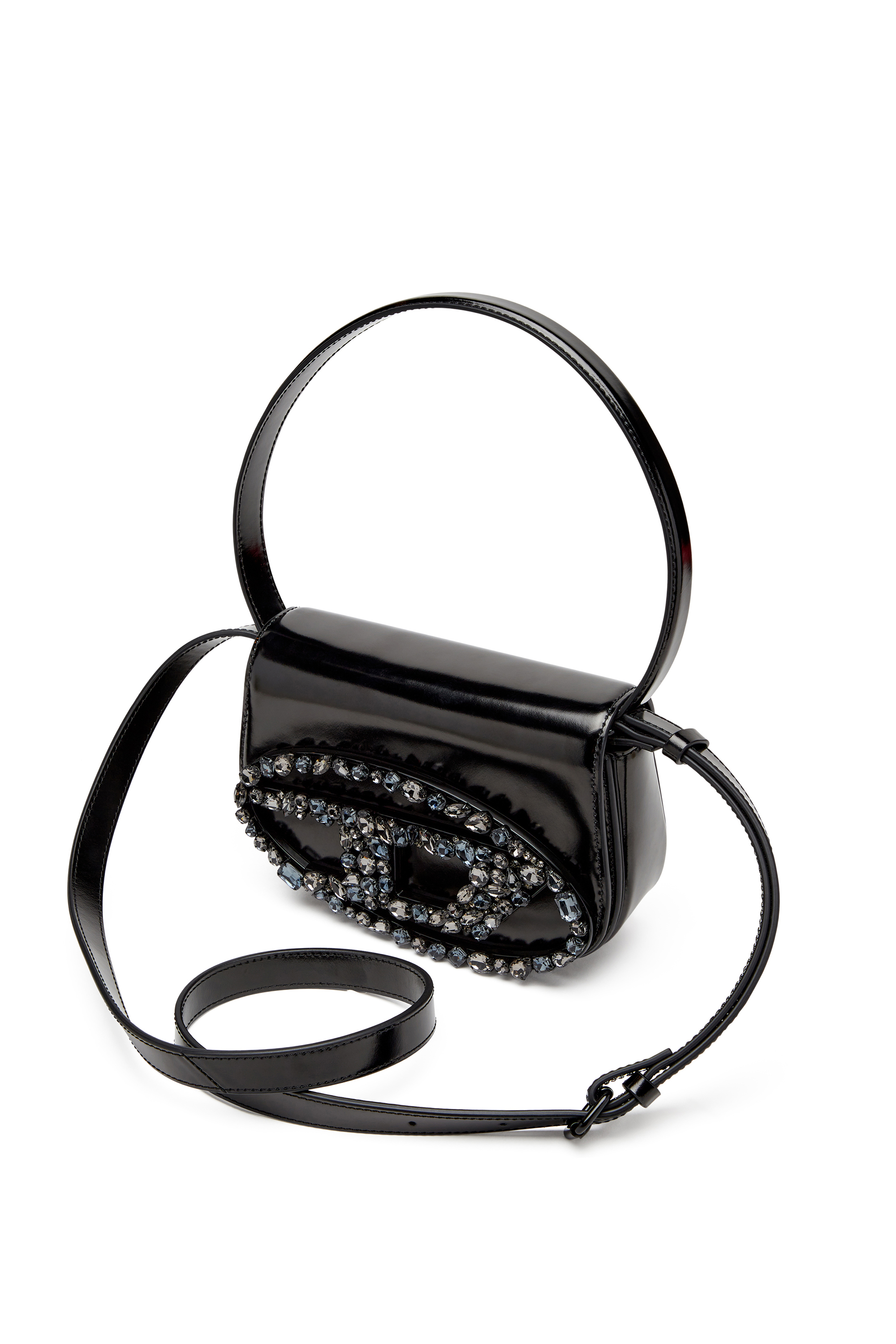 Diesel - 1DR, Woman's 1DR-Iconic shoulder bag in mirror leather in Black - 5