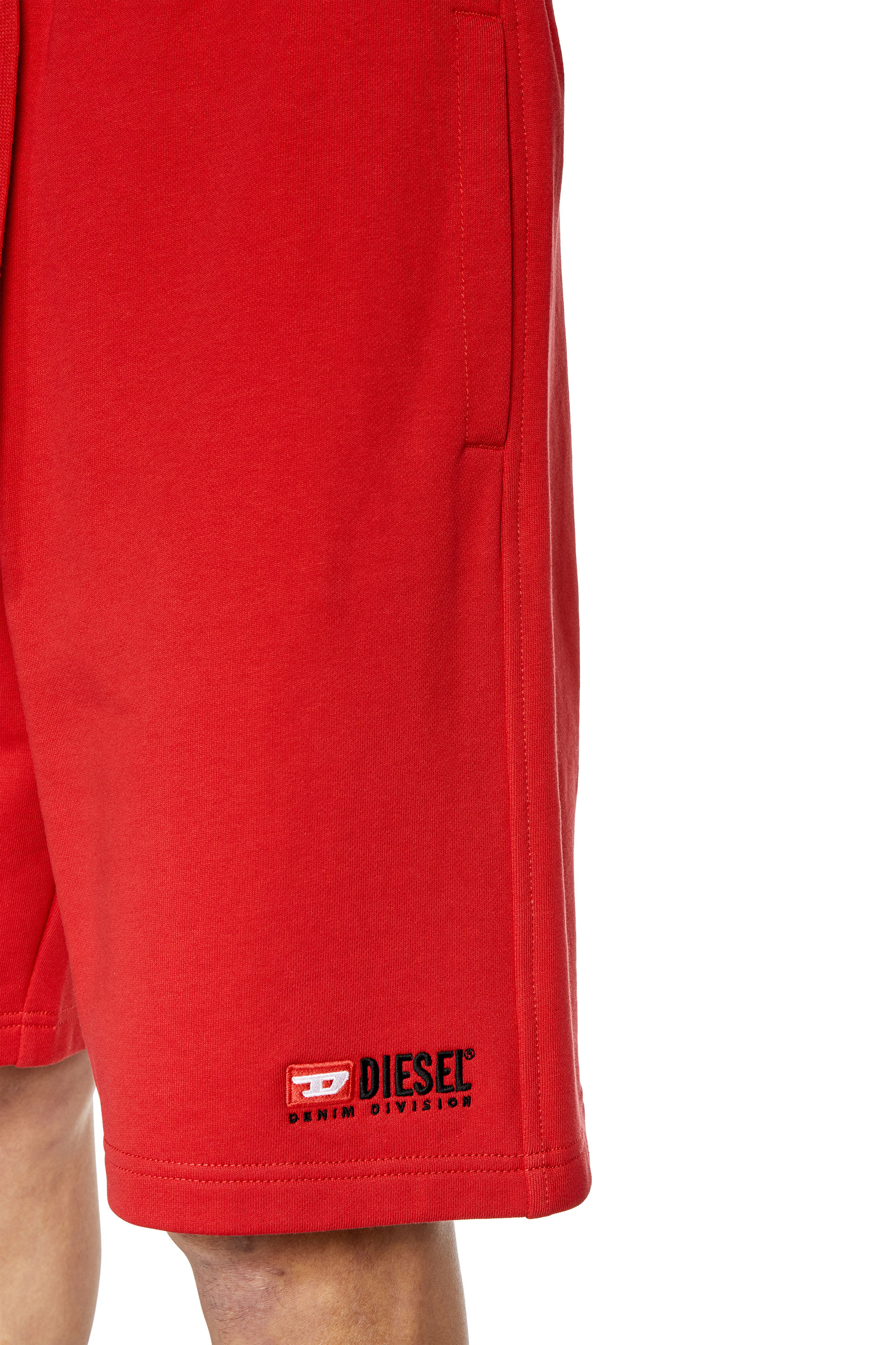 Diesel - P-CROWN-DIV, Man's Sweat shorts with embroidered logo in Red - 5