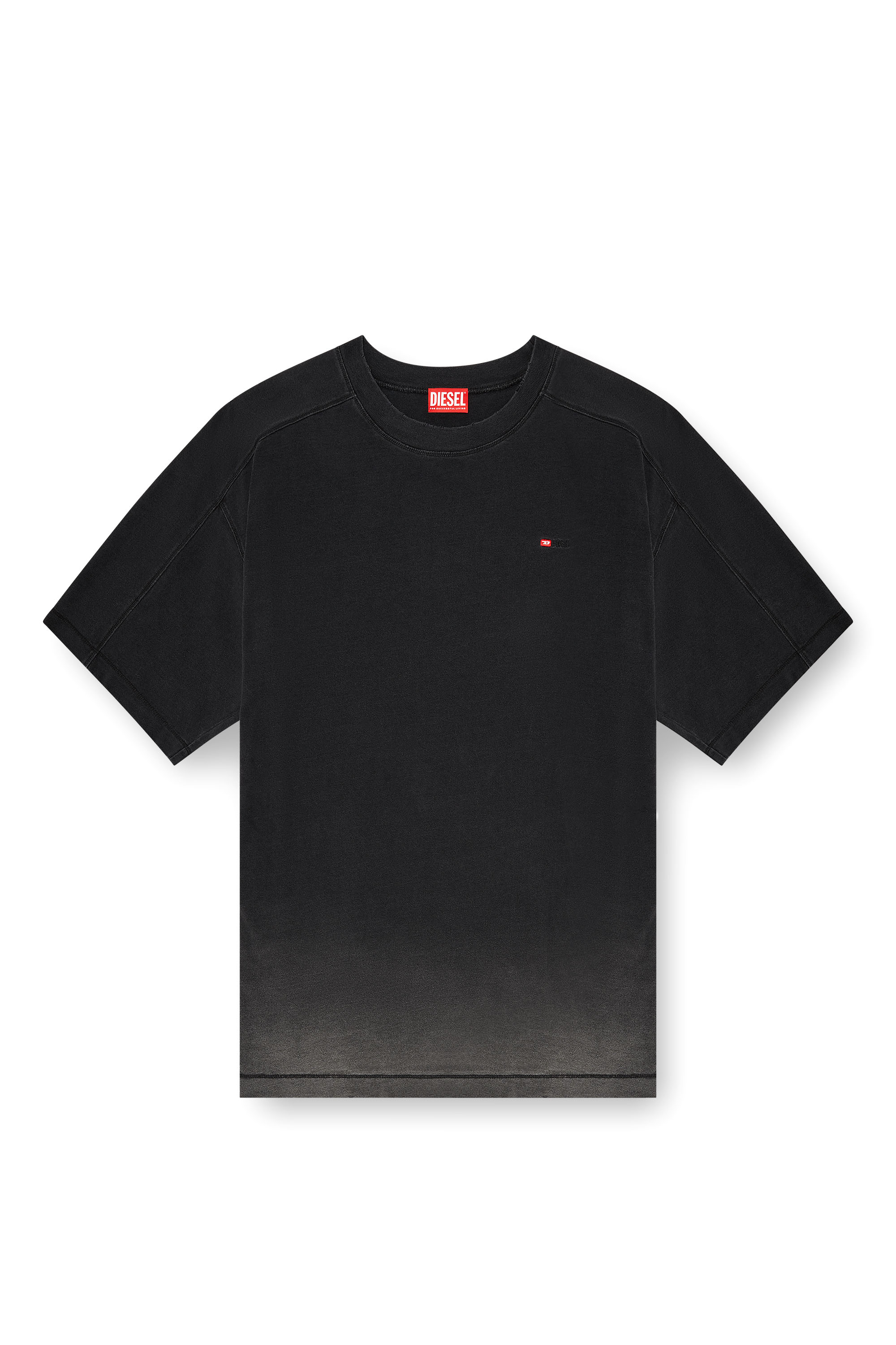 Diesel - T-CROX, Man's Cotton T-shirt with degrad&eacute; effect in null - 2