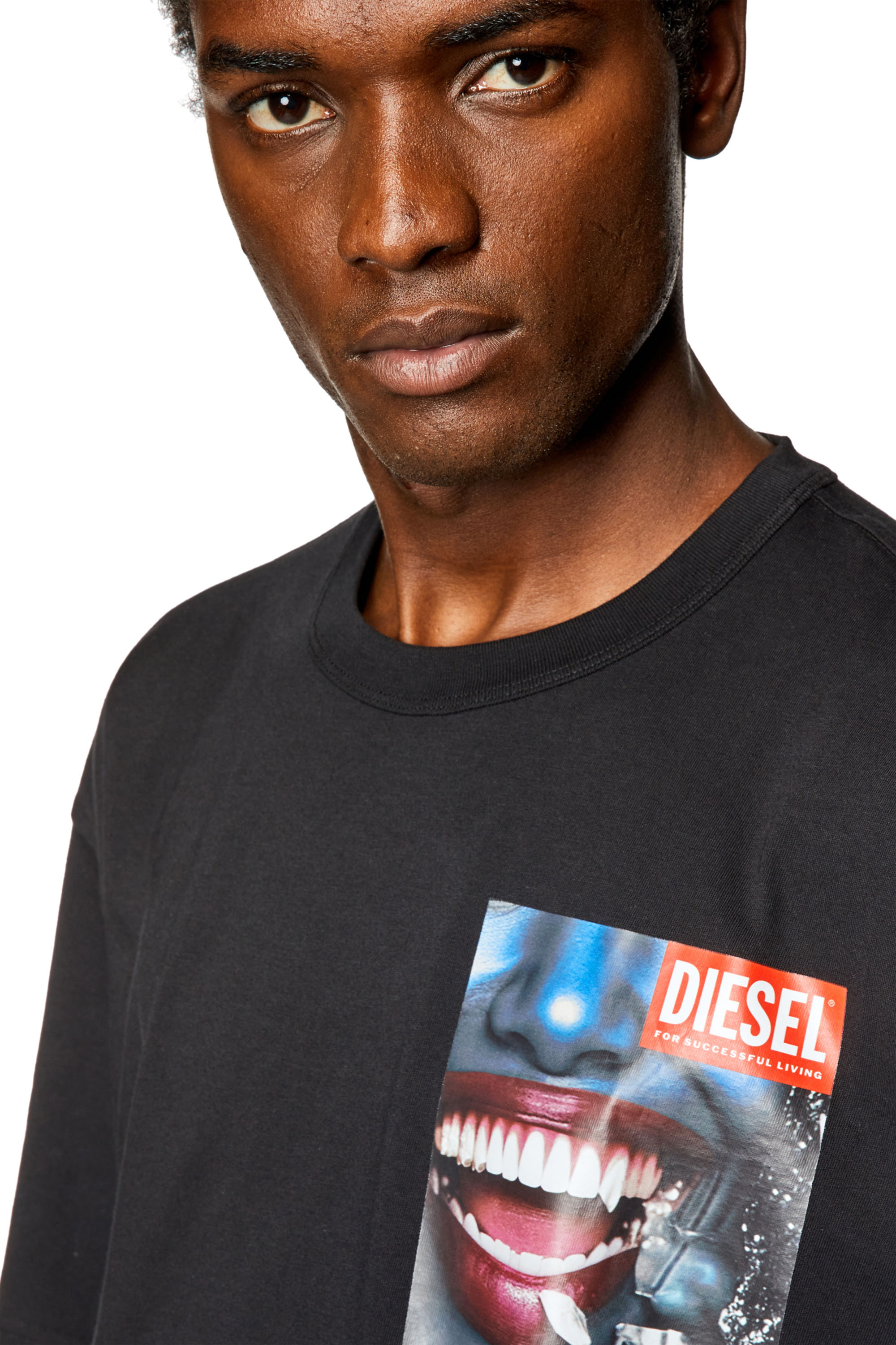 Diesel - T-NABEL-FACE, Black - Image 3