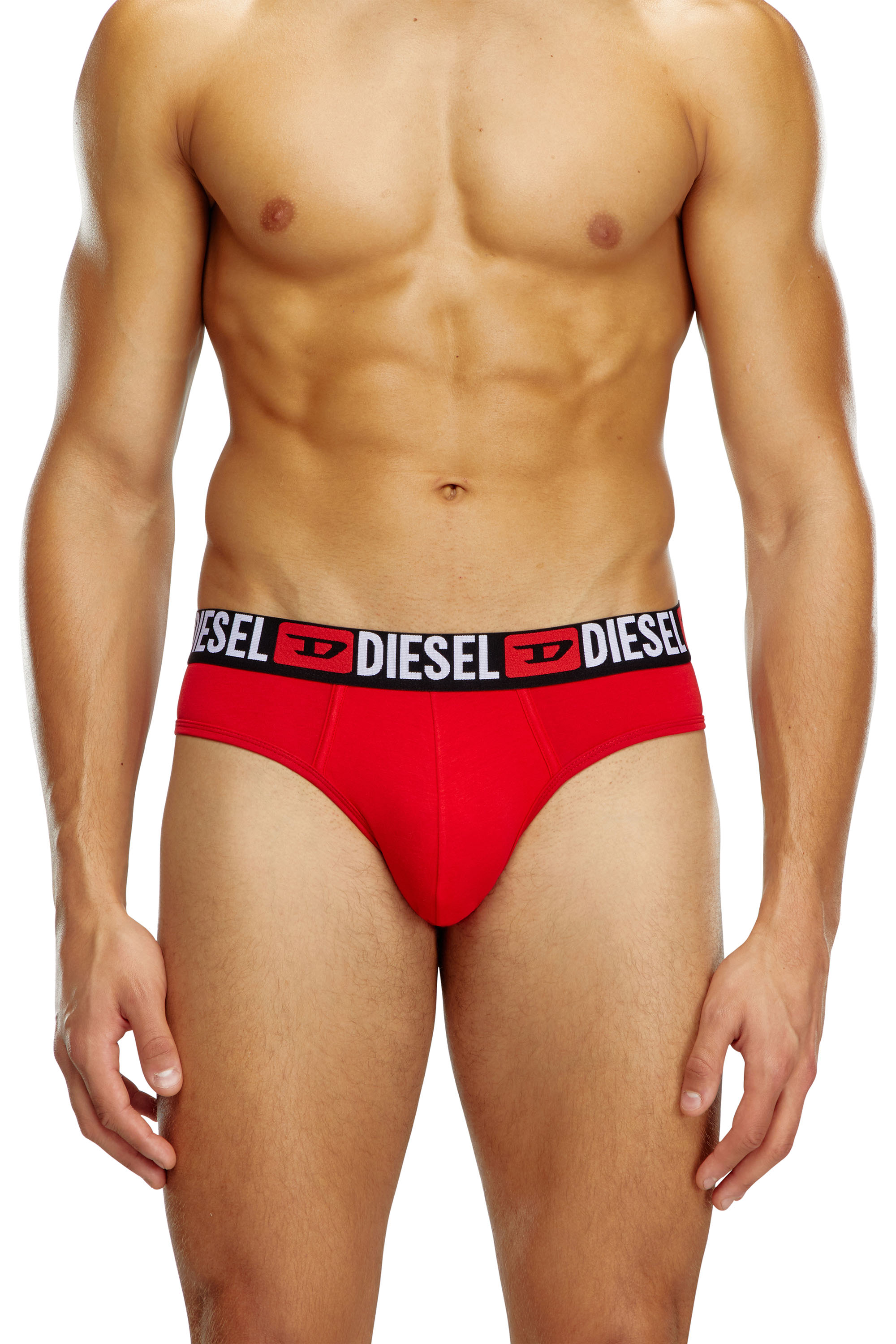 Diesel - UMBR-ANDRETHREEPACK, Man's Three-pack of solid-colour briefs in Black/Grey - 3