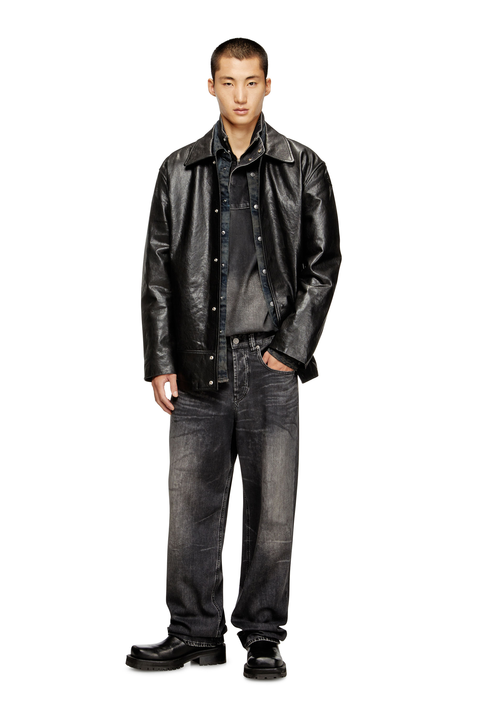 Relaxed Jeans 2001 D-Macro 0CEBC, Black/Dark grey Diesel - Man's Relaxed Jeans 2001 D-Macro 0CEBC, Black/Dark grey - 1