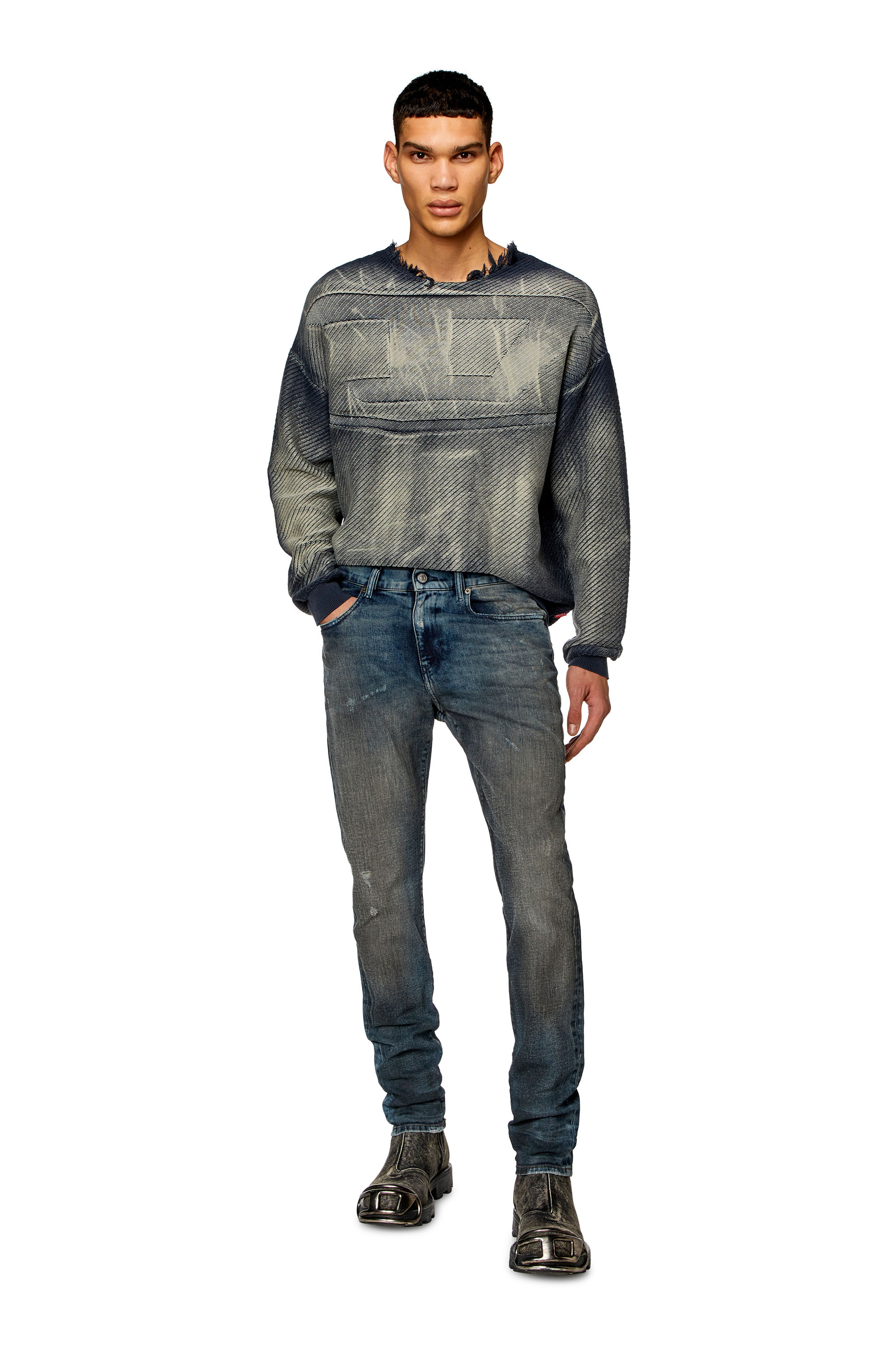 Diesel - Slim Jeans 2019 D-Strukt 09H54, Dark Blue - Image 2