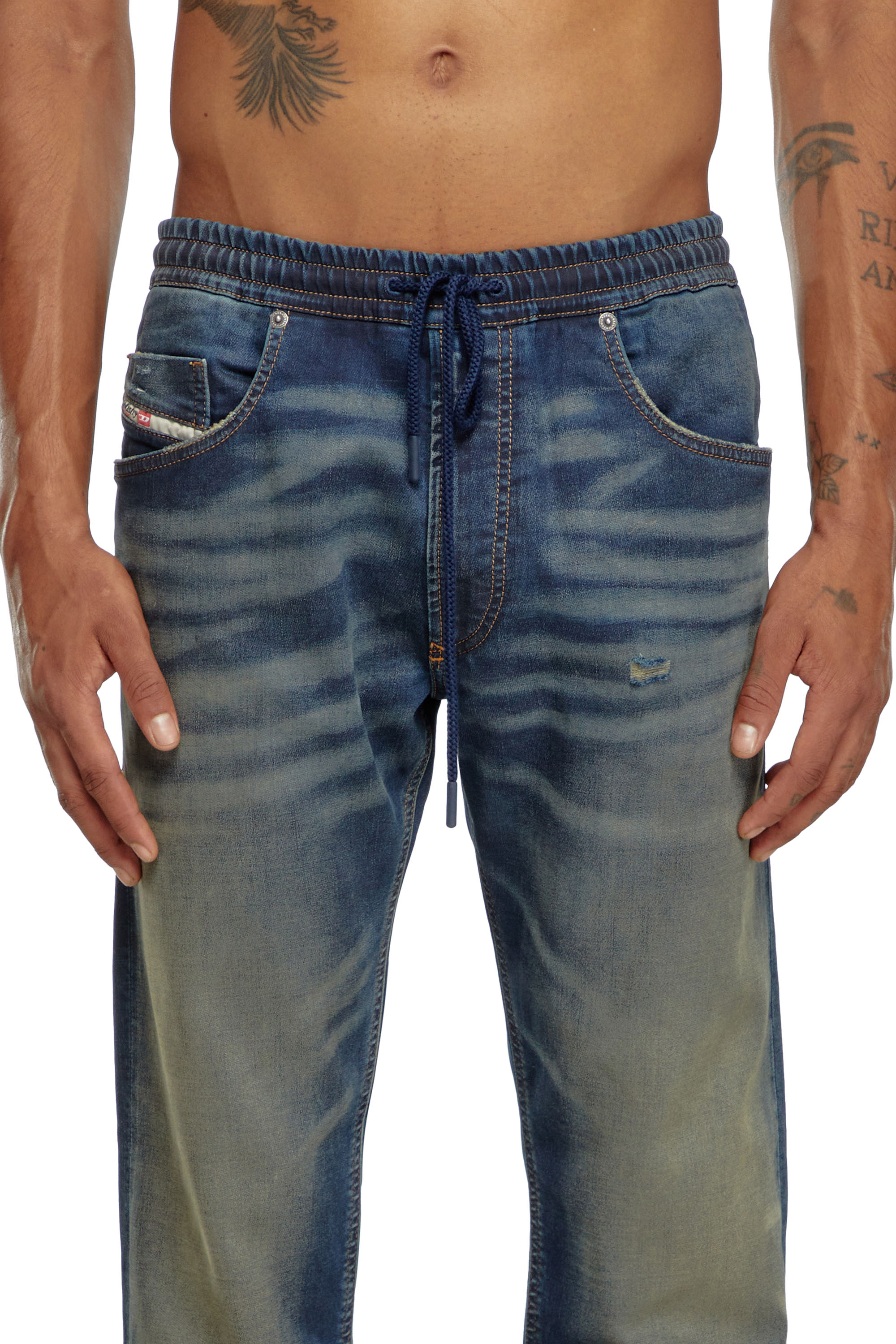 Diesel - Man's Regular 2030 D-Krooley Joggjeans® 09J34, Dark Blue - 4