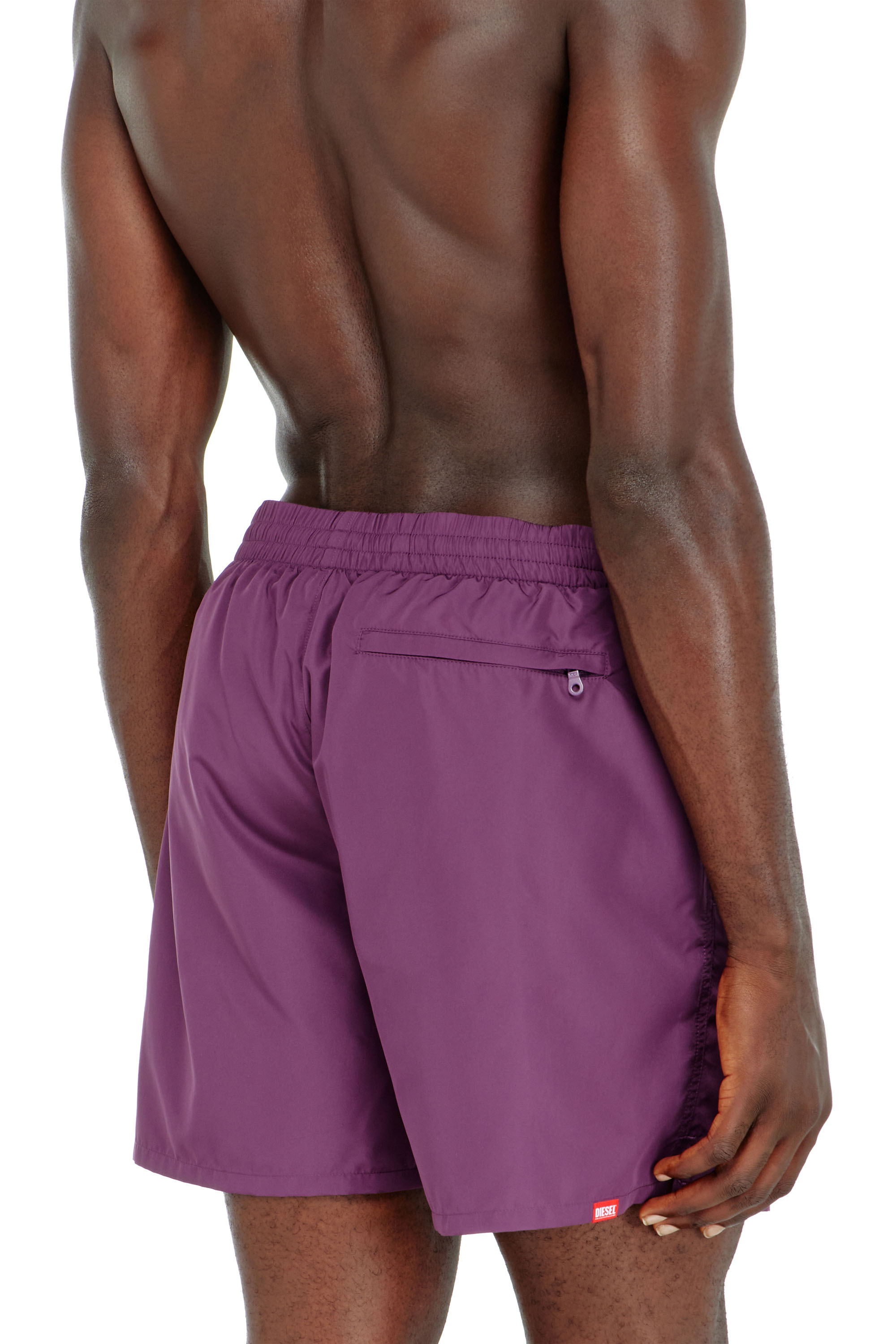 Diesel - GEORGE-41-UTLT, Man's Swim shorts with metallic Oval D logo in Violet - 3