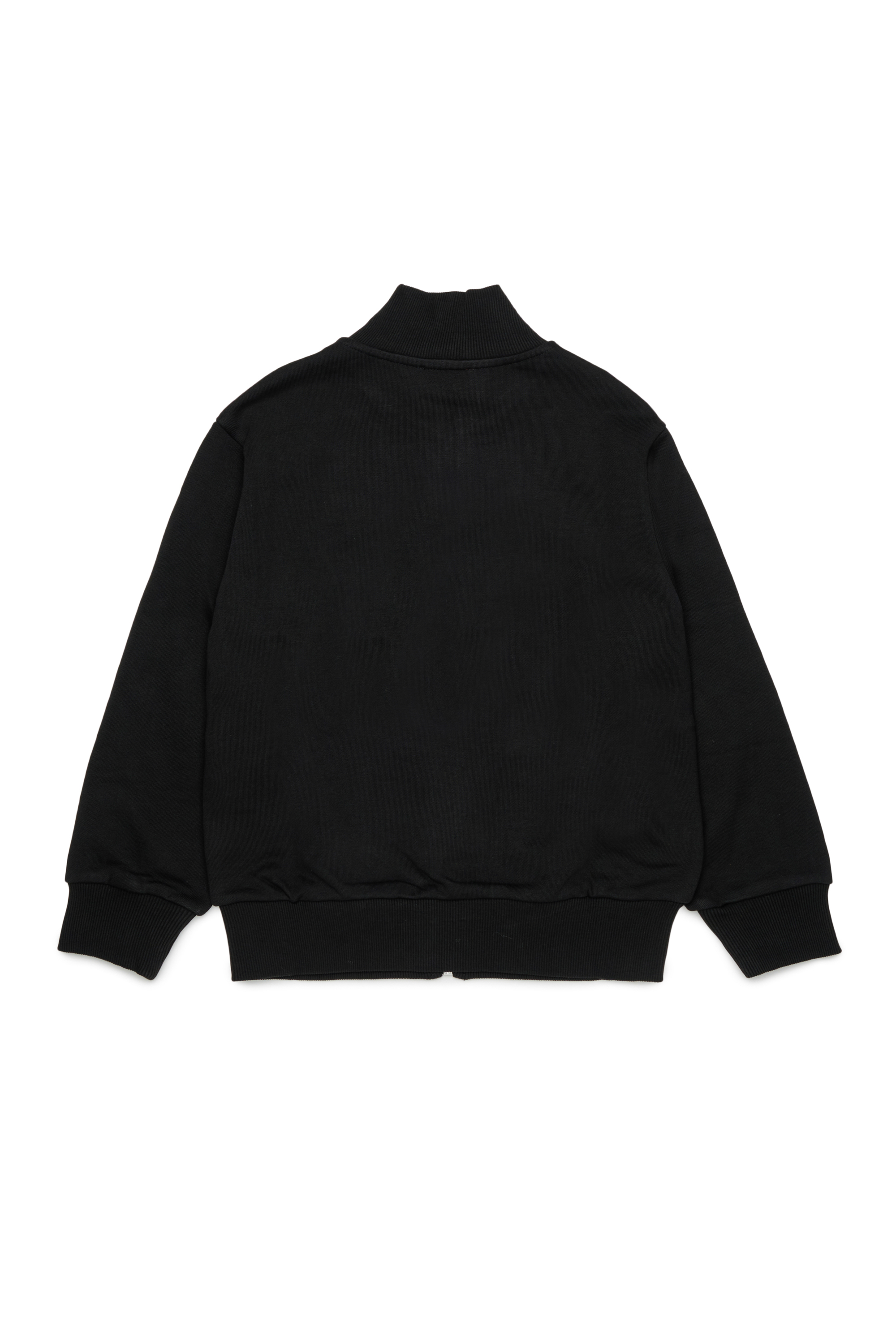 Diesel - SCIRCLEZIP OVER, Man's Cotton sweatshirt with logo print in Black - 2