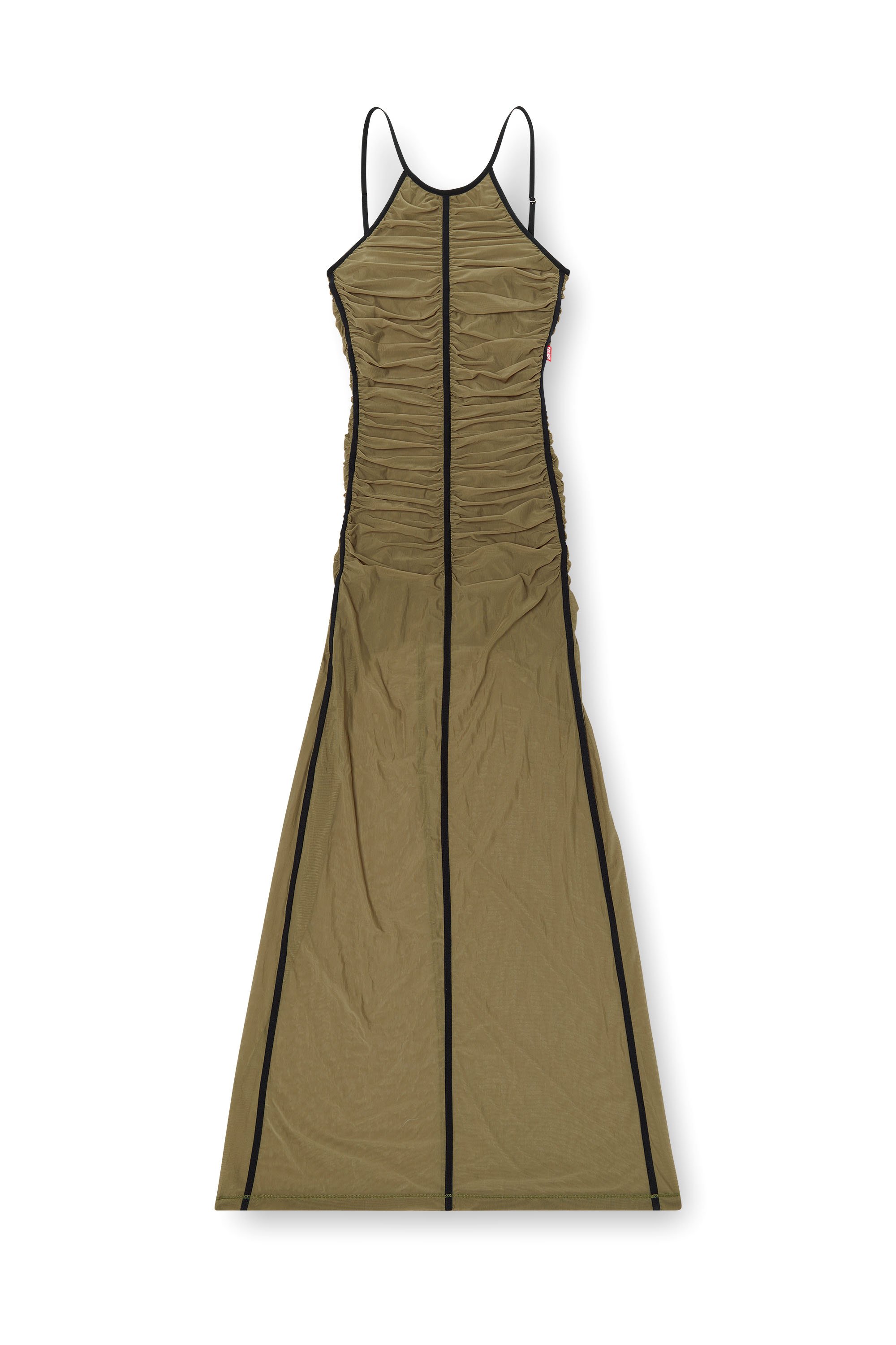 Diesel - D-AMAMI, Woman's Maxi dress with spaghetti straps in Green - 3