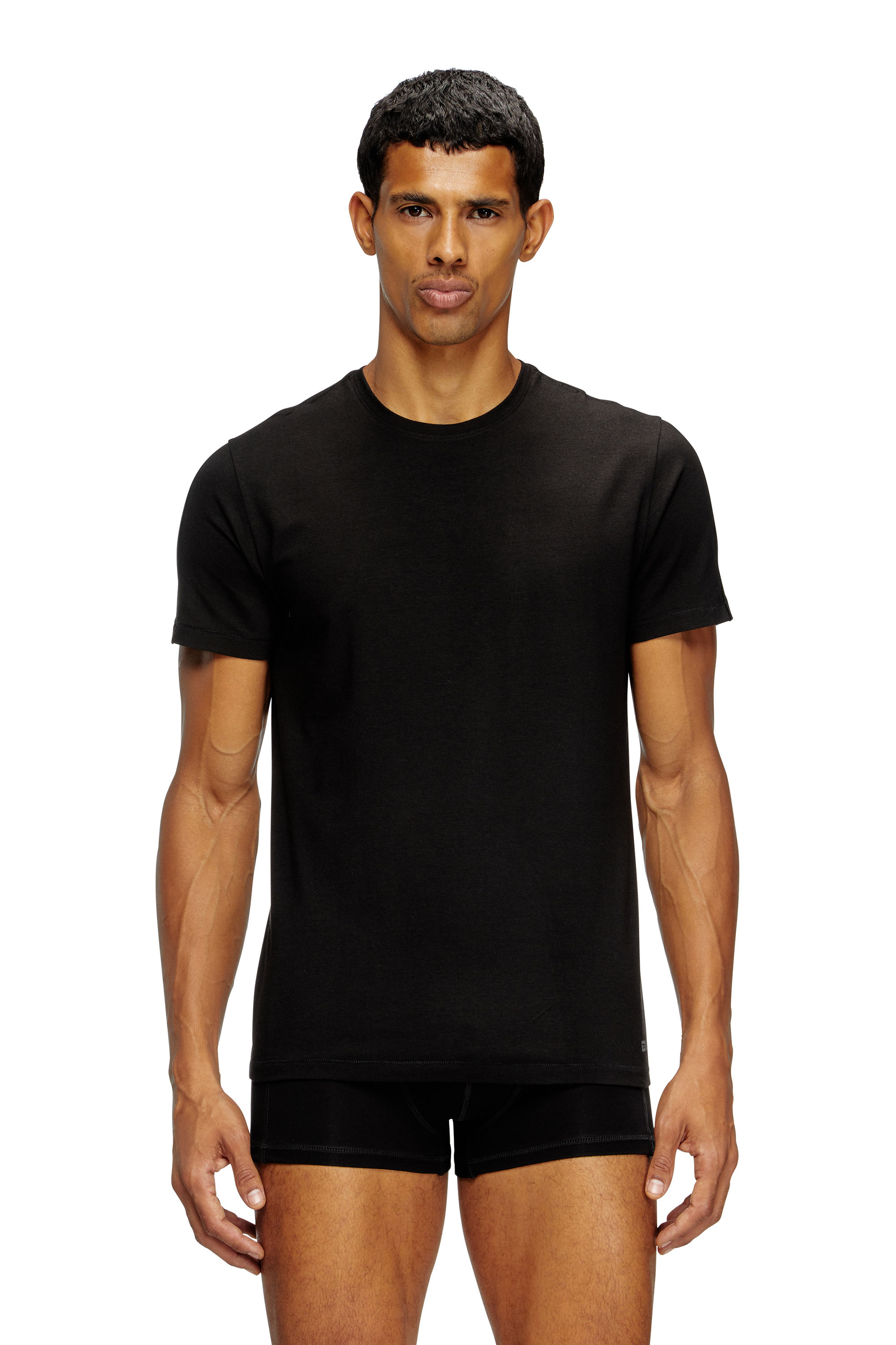 Diesel - RANDAL-D-MONO-2PACK, Man's 2-pack T-shirts in fluid jersey in Black - 1