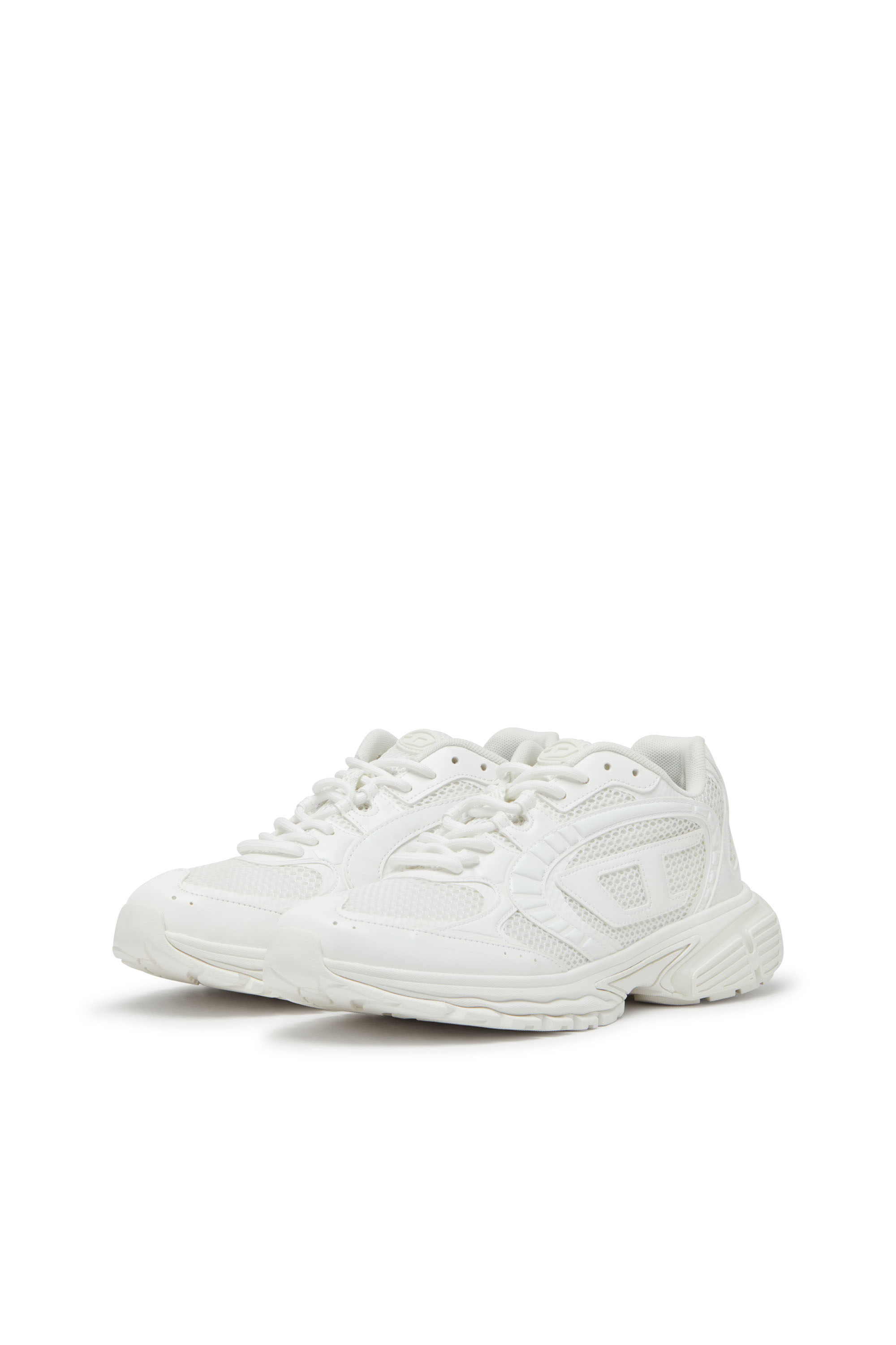 Diesel - S-PRO-V-DENSE LOW W, Woman's S-Pro-V-Dense-Monochrome mesh sneakers with Oval D logo in White - 8