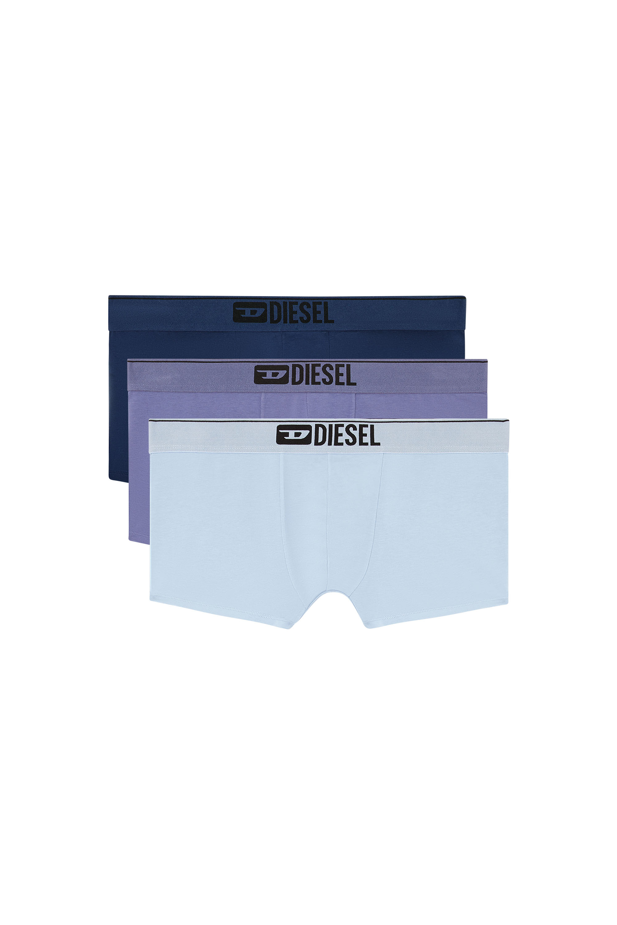 Diesel - UMBX-DAMIENTHREEPACK, Man's Three-pack of plain boxer in Blue - 1