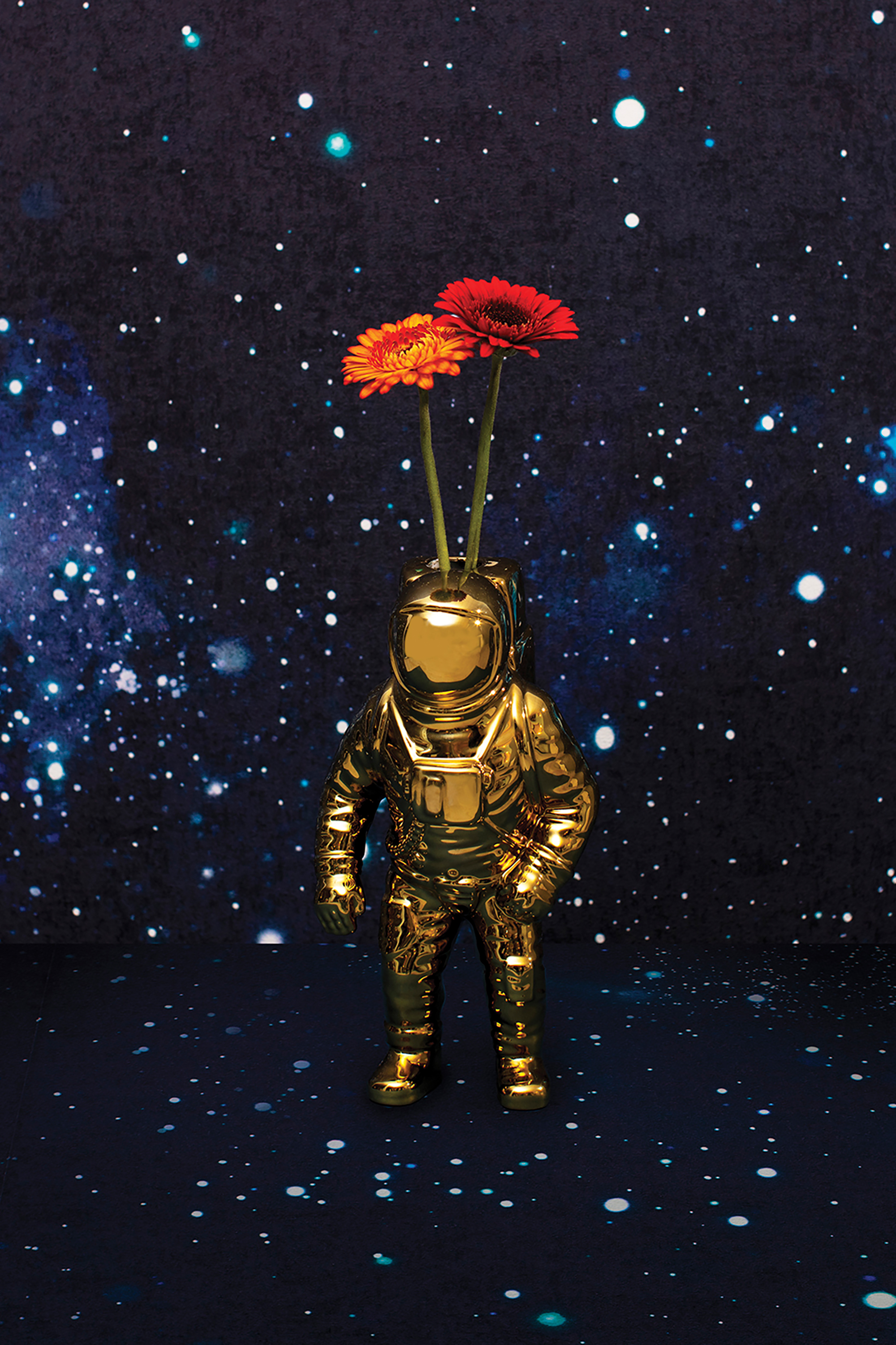 Diesel - 10933 COSMIC DINER, Unisex's Porcelain vase "Cosmic Diner: Starman Gold'' in Gold - 4