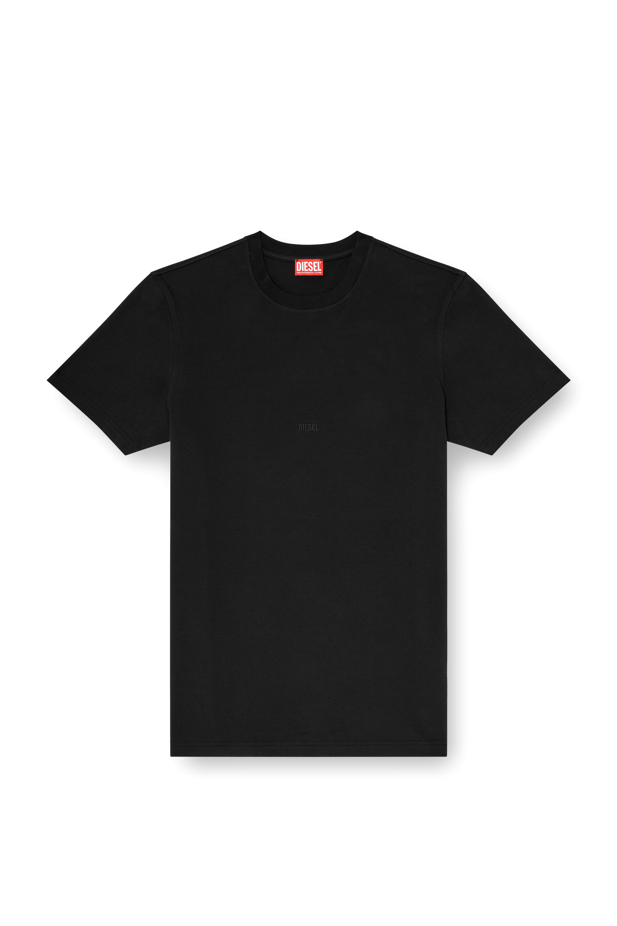 Diesel - T-ADJUST-AA2, Man's Cotton-interlock T-shirt with logo embroidery in null - 3