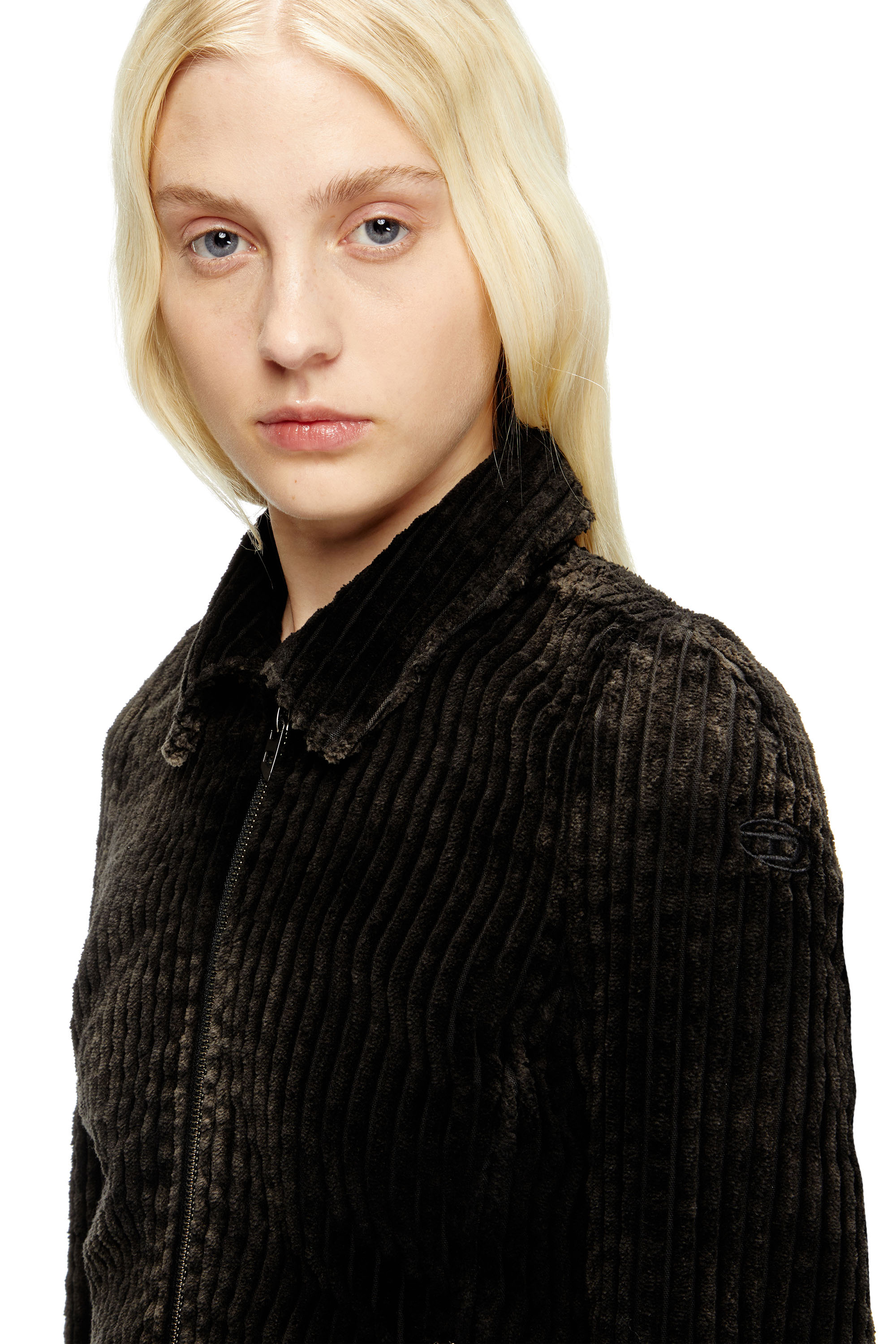 Diesel - G-ENEA, Woman's Shirt-jacket in cotton corduroy in Brown - 5