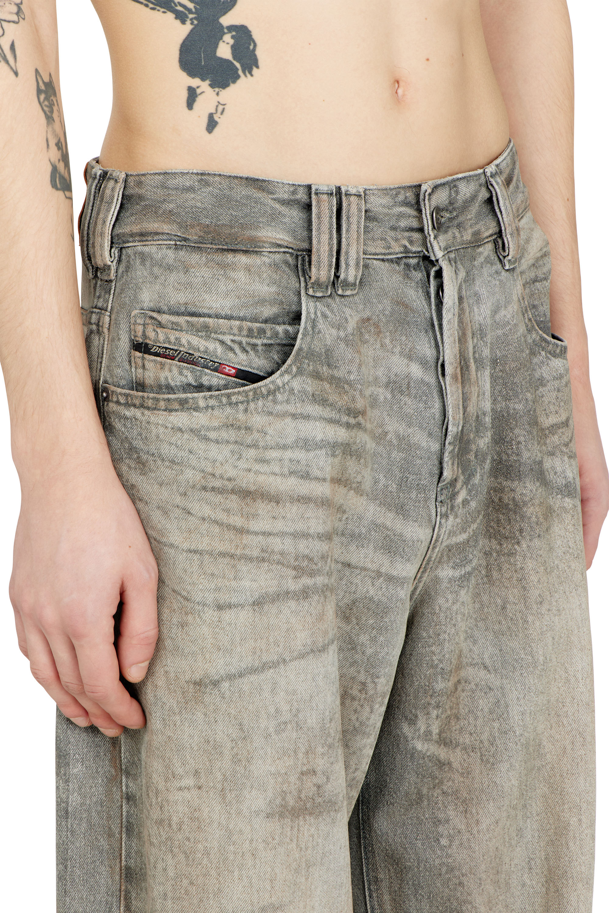 Diesel - Unisex's Relaxed Jeans 1997 D-Enim-M 09P24, Grey - 4