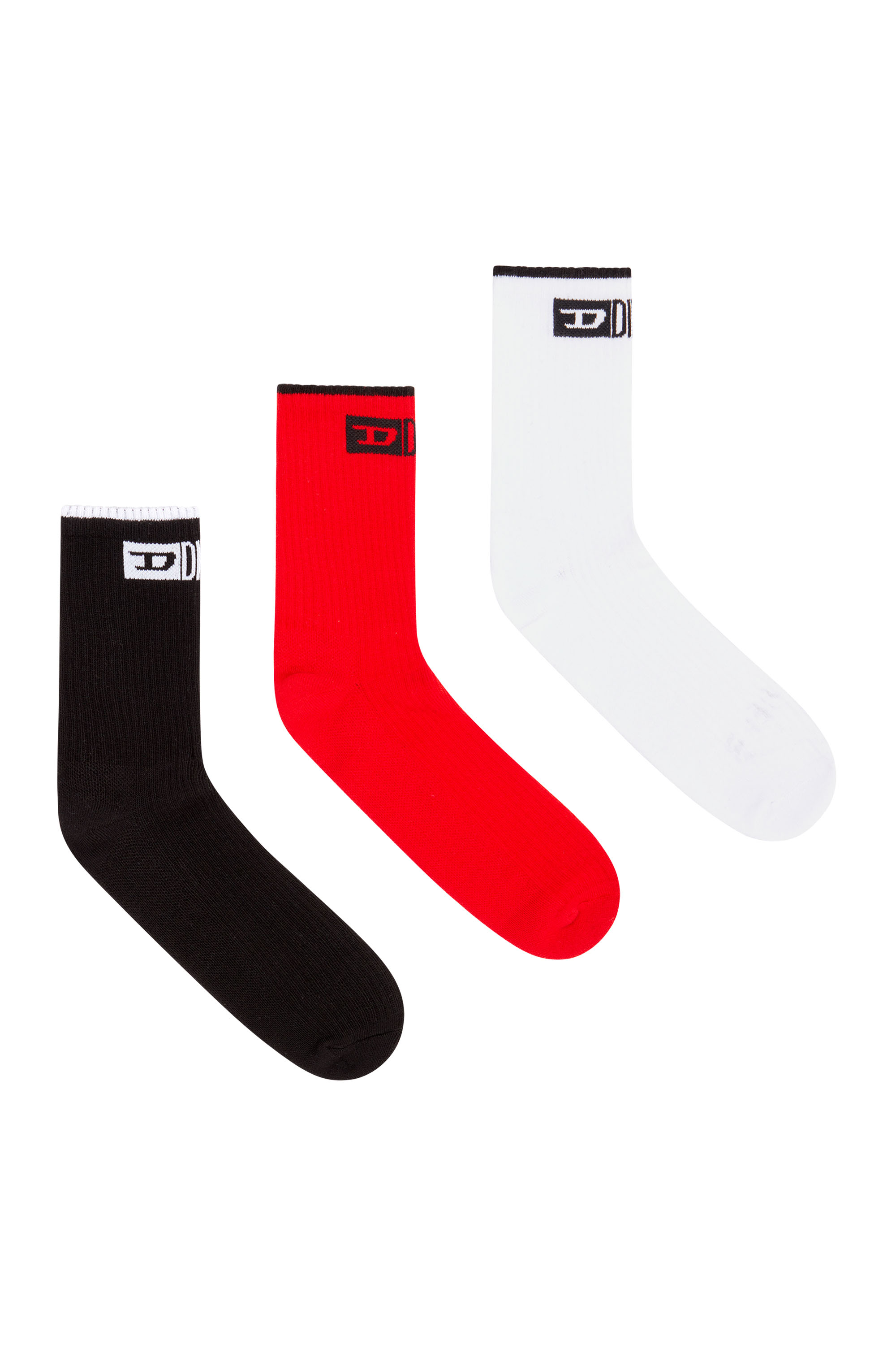 SKM-D-DIVISION-MID-CUT-CUSHIONED-SOCKS, Black/Red