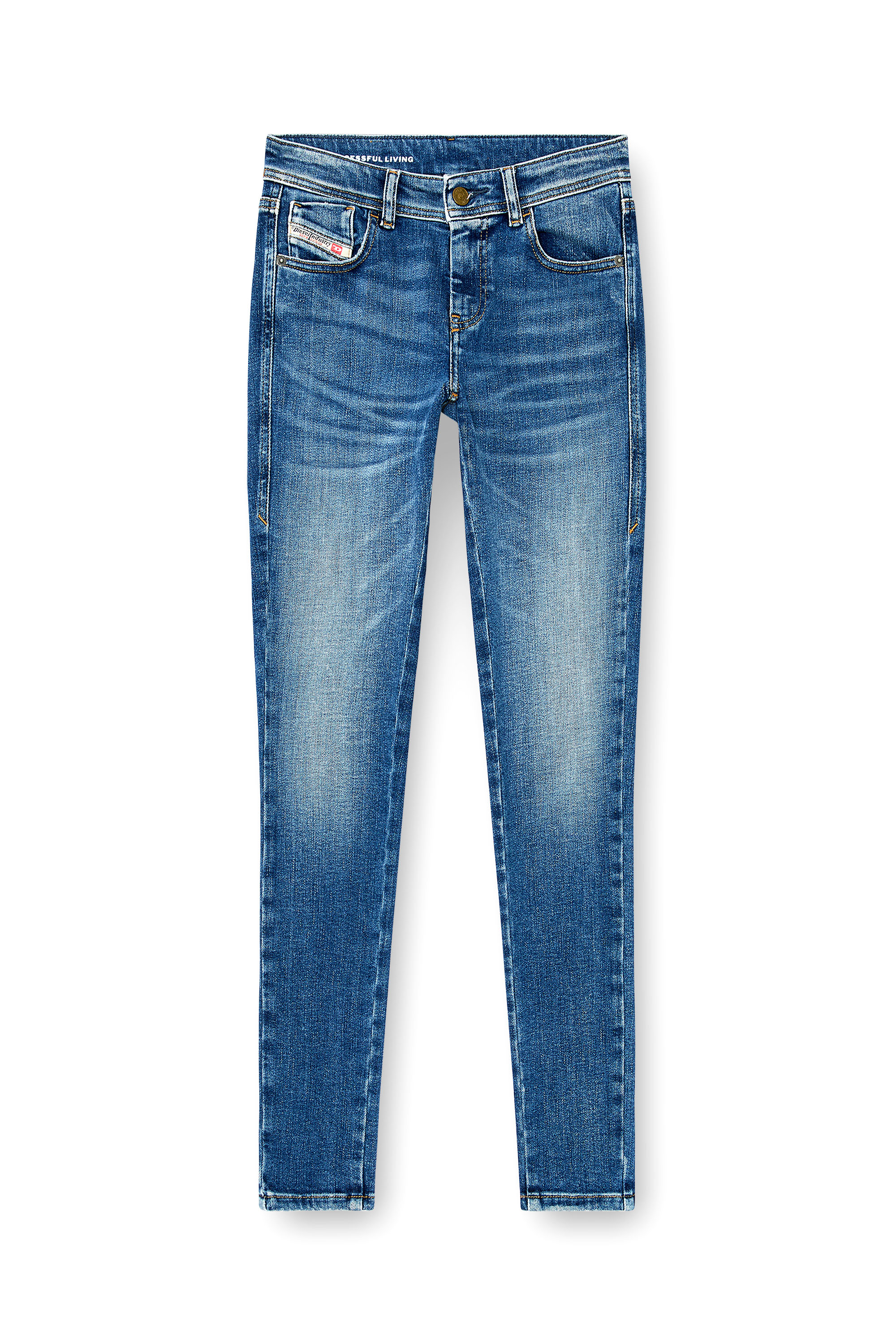 Diesel - Woman's Skinny Jeans 2017 Slandy 09P71, Medium blue - 3