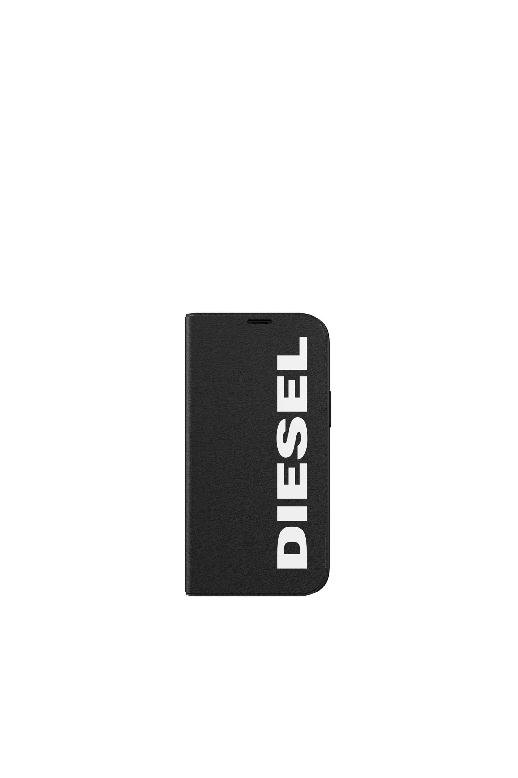 Diesel - 42485 BOOKLET CASE, Unisex's Booklet Case Core for iPhone 12 Mini in Black - 2