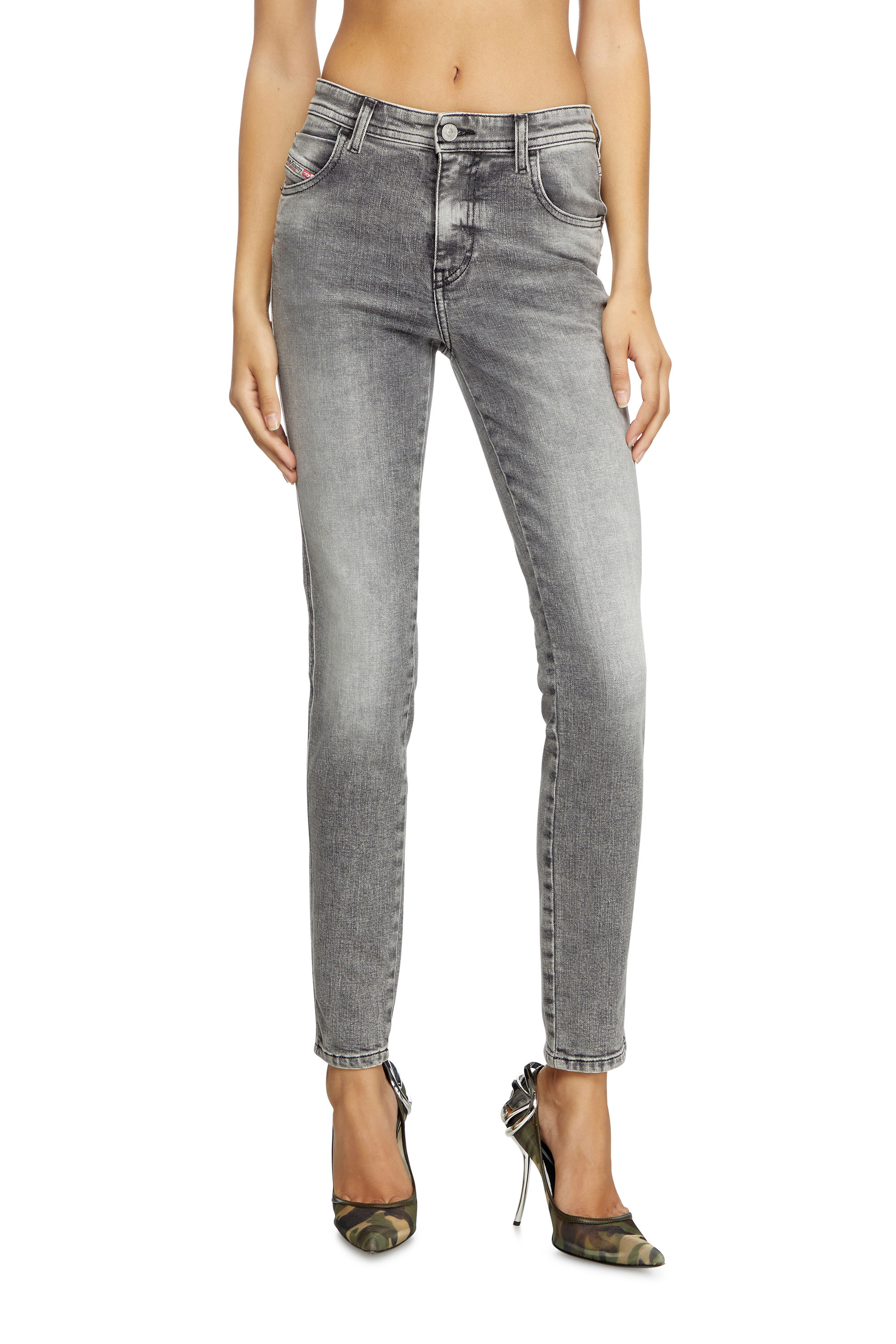 Diesel - Woman's Skinny Jeans 2015 Babhila 09L41, Light Grey - 2